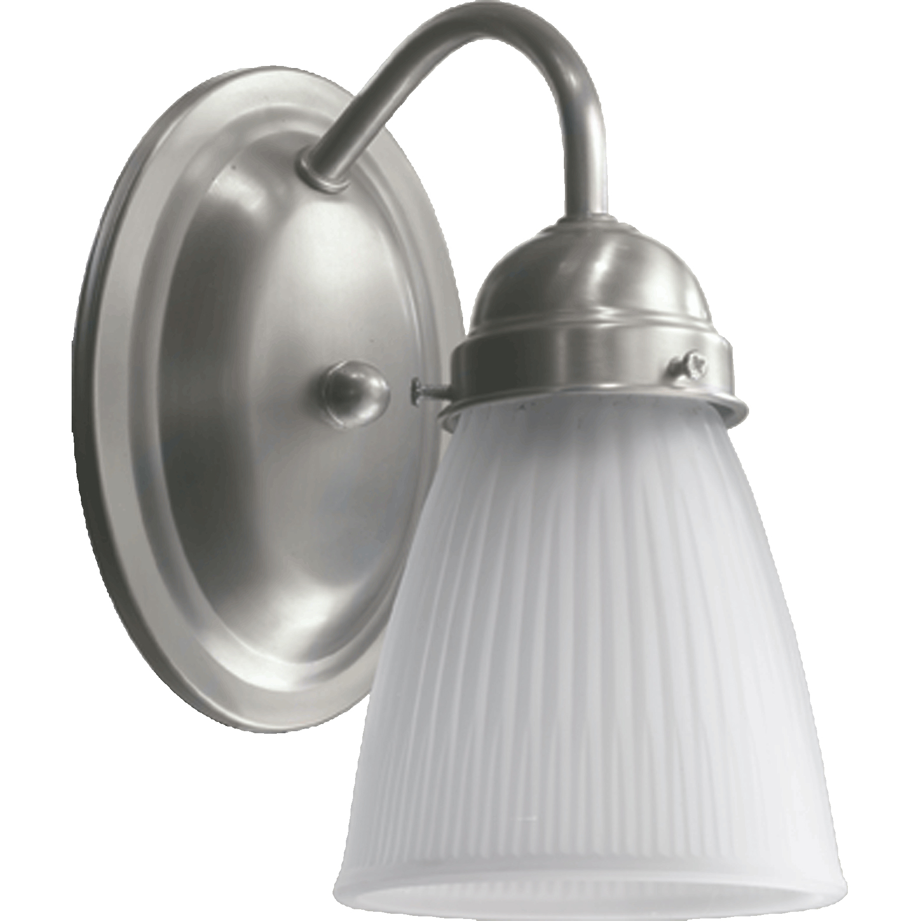 Fort Worth 1 Light 4.25 inch Satin Nickel Wall Sconce Wall Light in White Ribbed