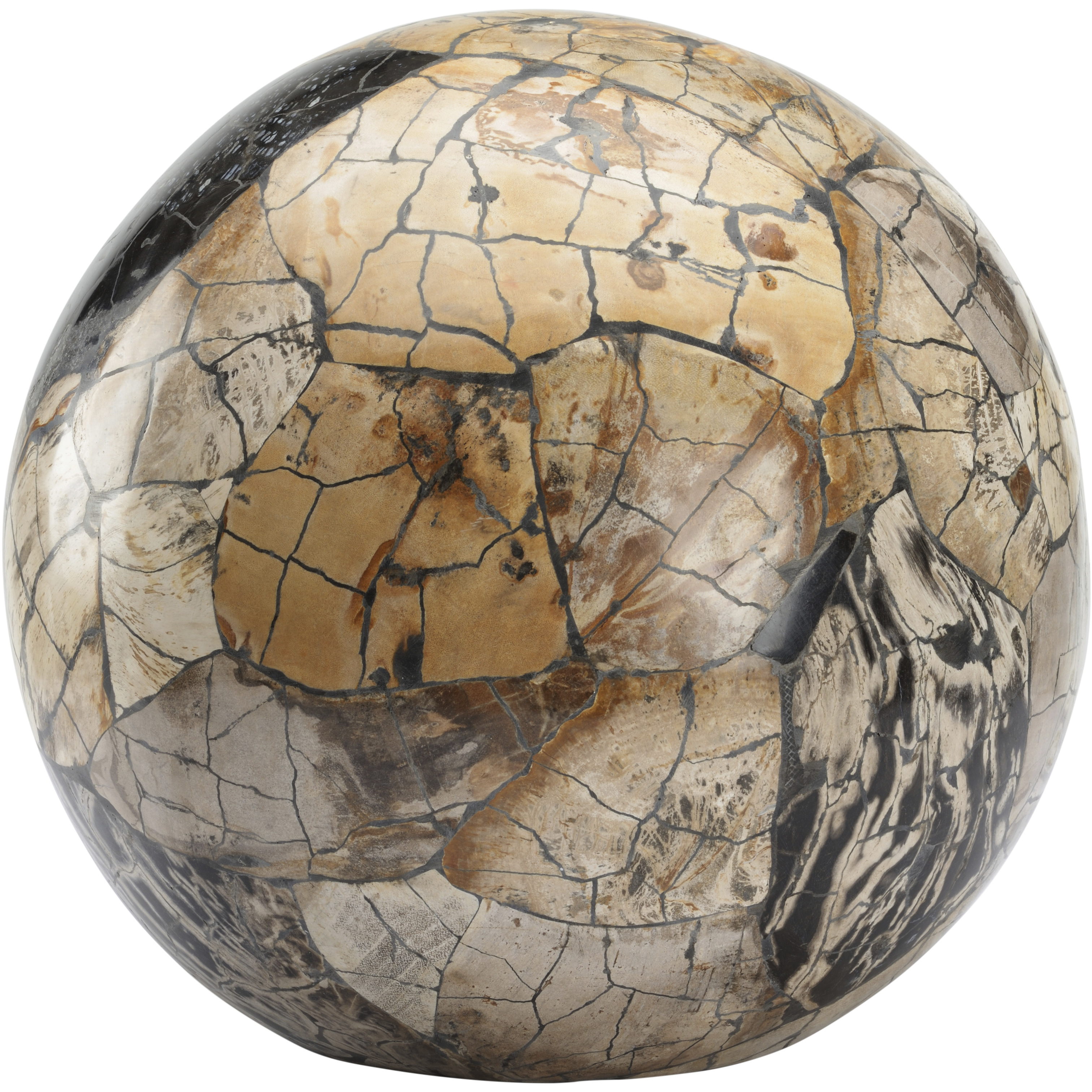Gaia Brown Ball Decorative Object, Large