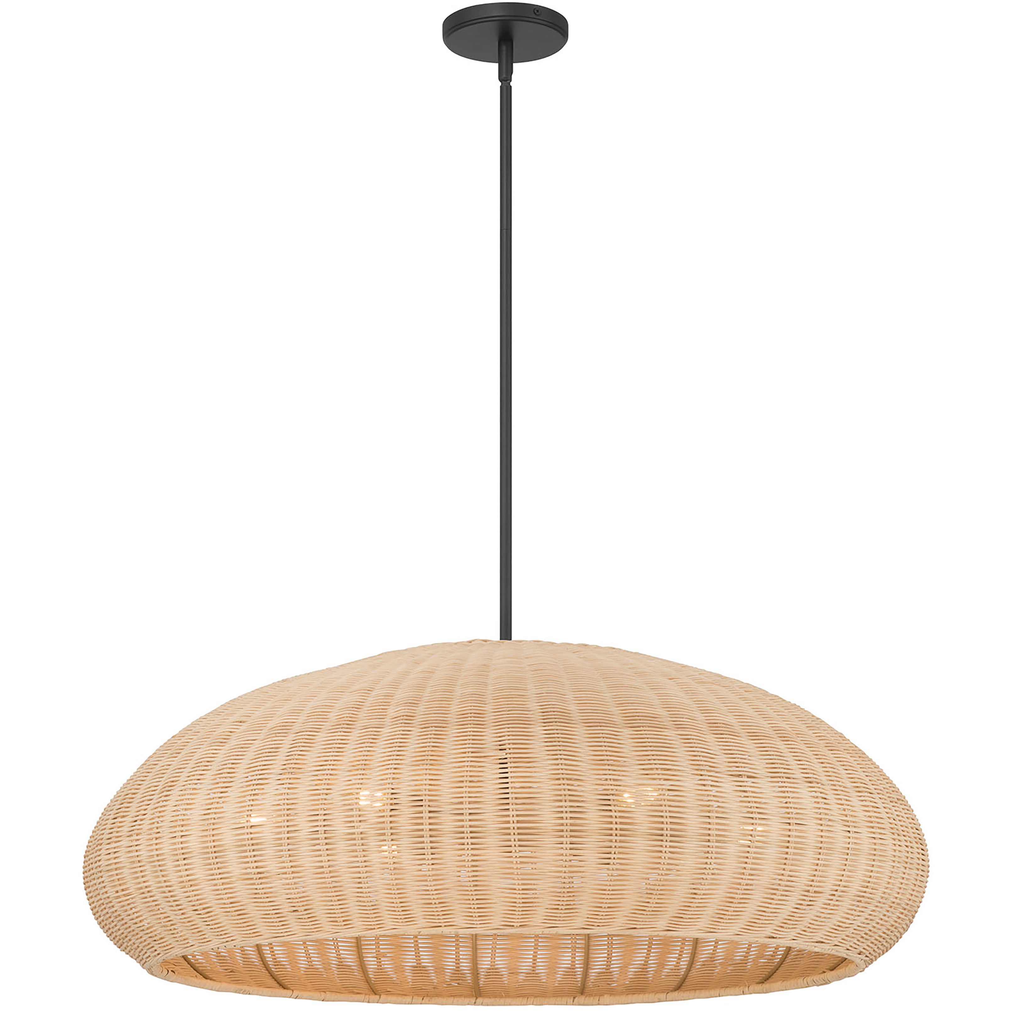 Natora 6 Light 32 inch Matte Black Pendant Ceiling Light
