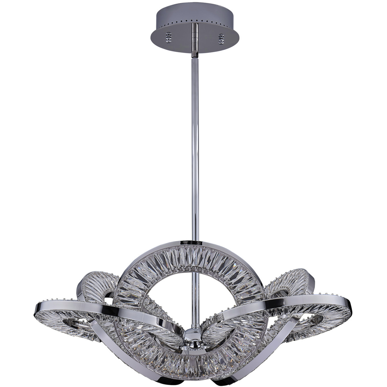 Rotondo 29.5 inch Polished Chrome Pendant Ceiling Light