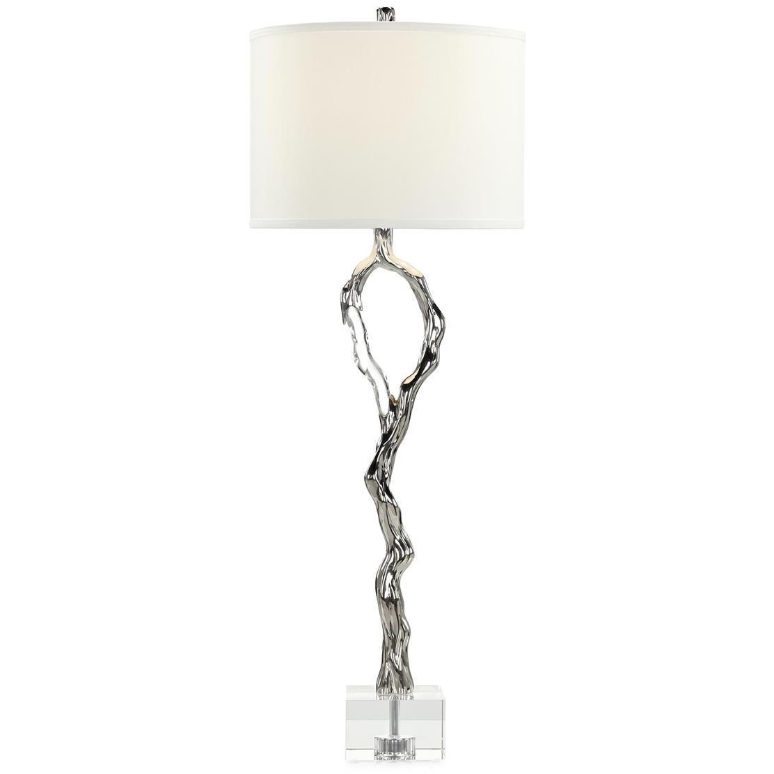 Metallic Ice 39 inch Nickel Buffet Lamp Portable Light