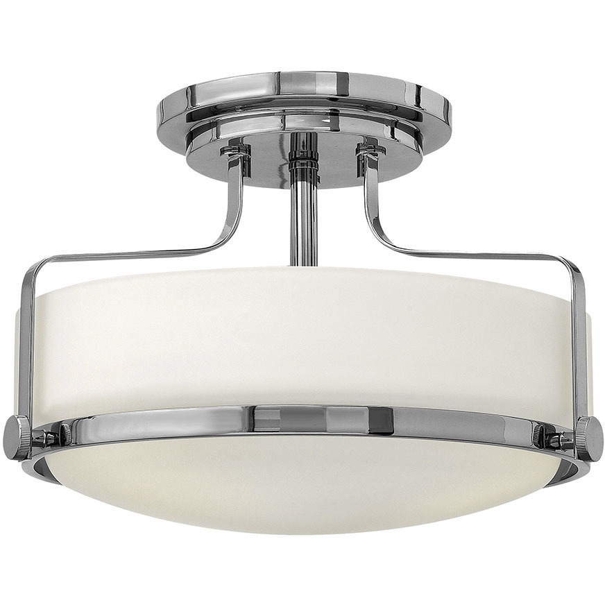 グランドセイコー セール Mount Semi-Flush Indoor Chrome inch 14.5 Light 3 Harper Ceiling White  in Light トップス