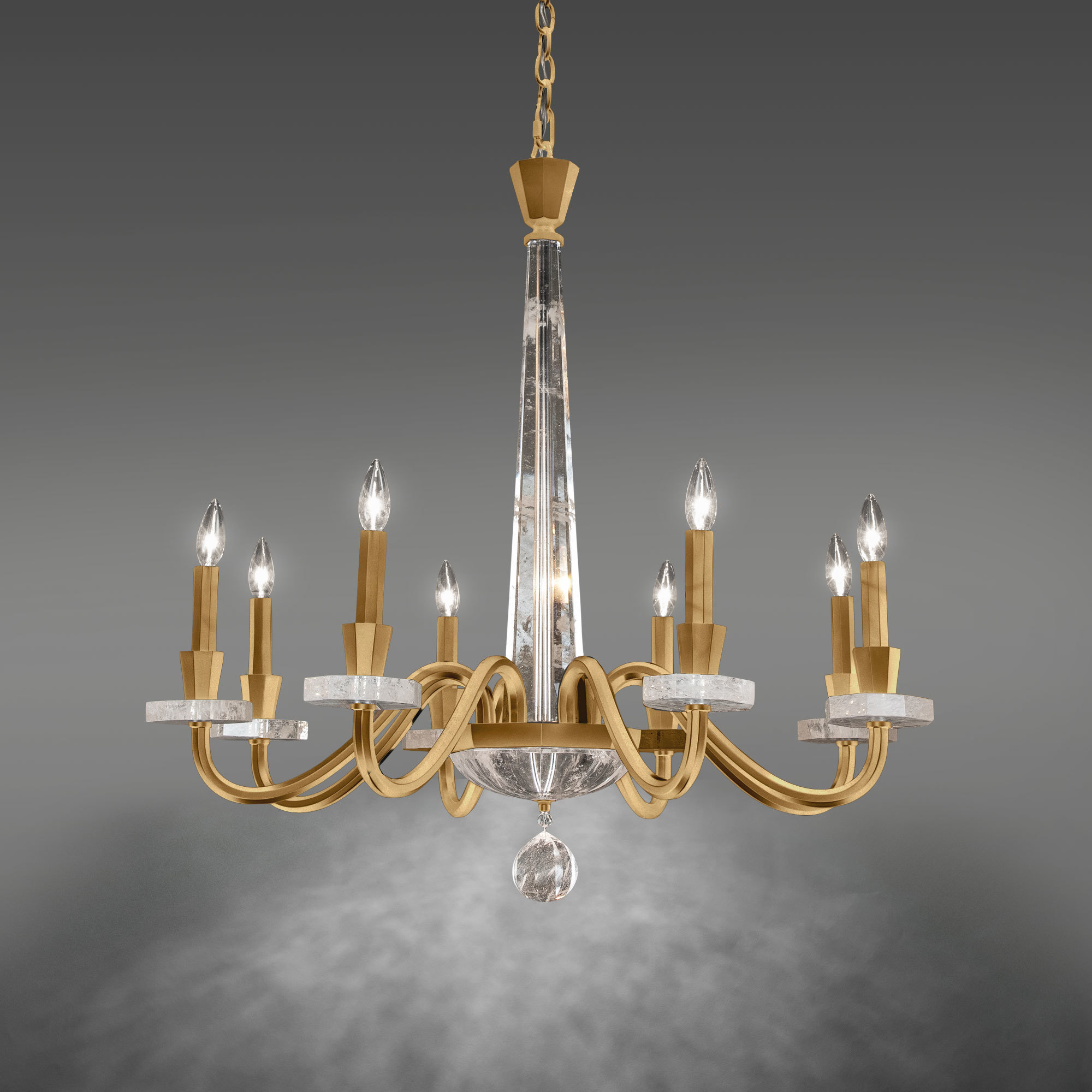 Signature Amadeus 8 Light 34 inch Heirloom Gold Chandelier Ceiling Light, Schonbek Signature