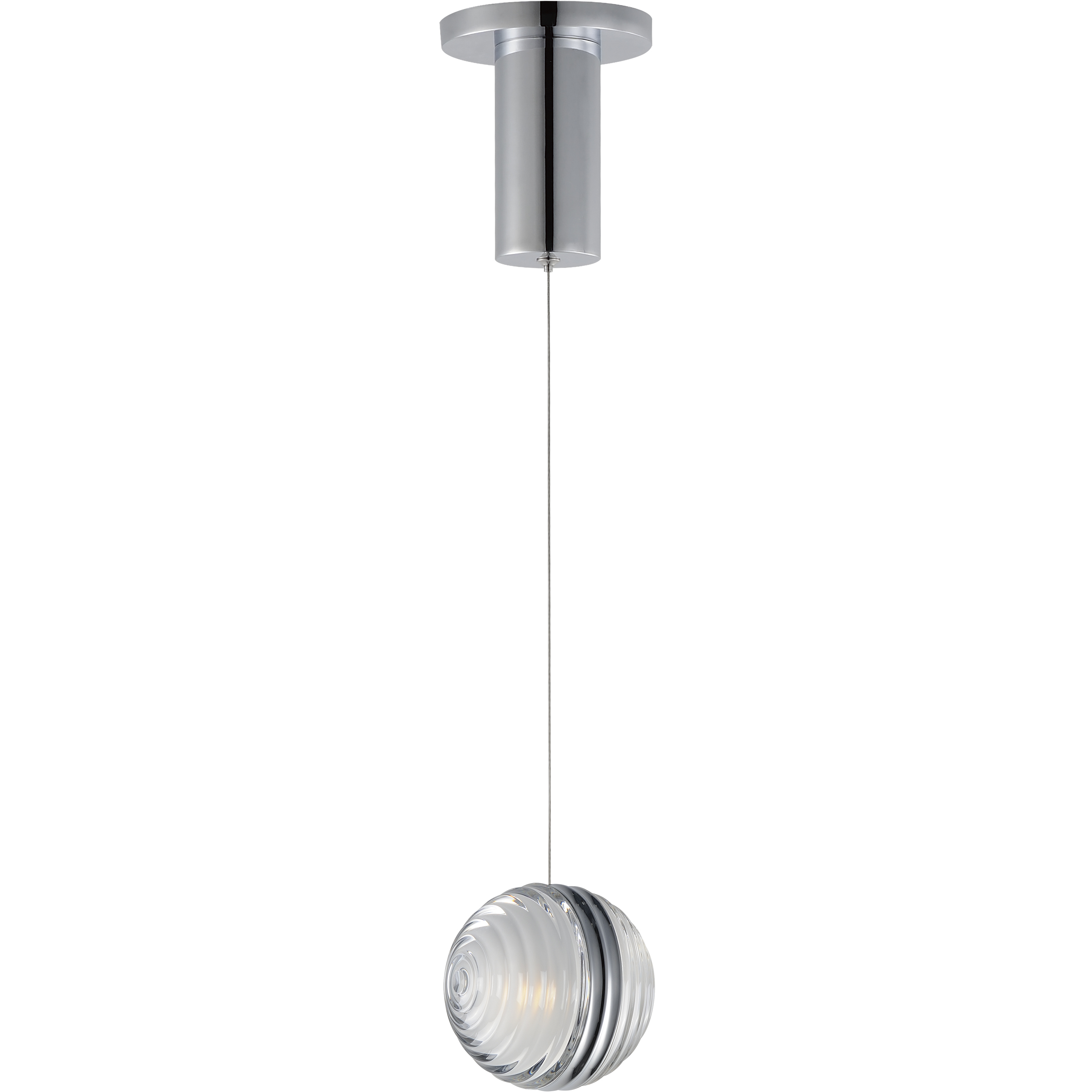 Pulse LED 4.75 inch Polished Chrome Single Pendant Ceiling Light
