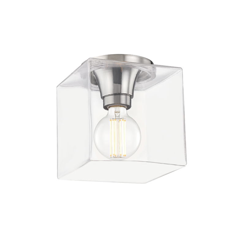Grace 1 Light 7.25 inch Polished Nickel Flush Mount Ceiling Light
