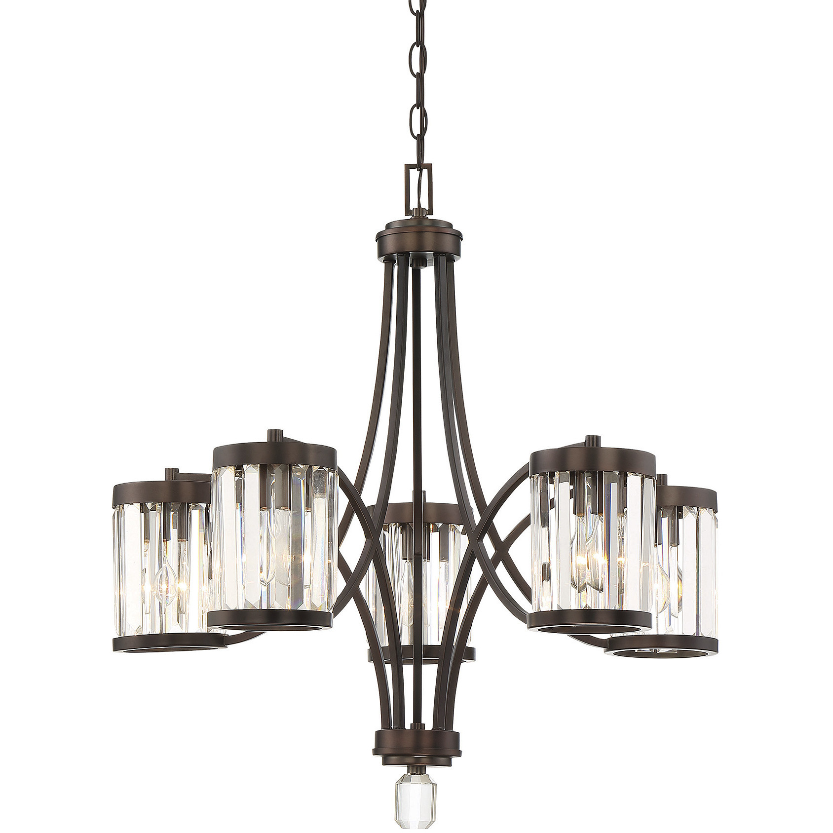 Nora 5 Light 27 inch Oiled Burnished Bronze Chandelier Ceiling Light
