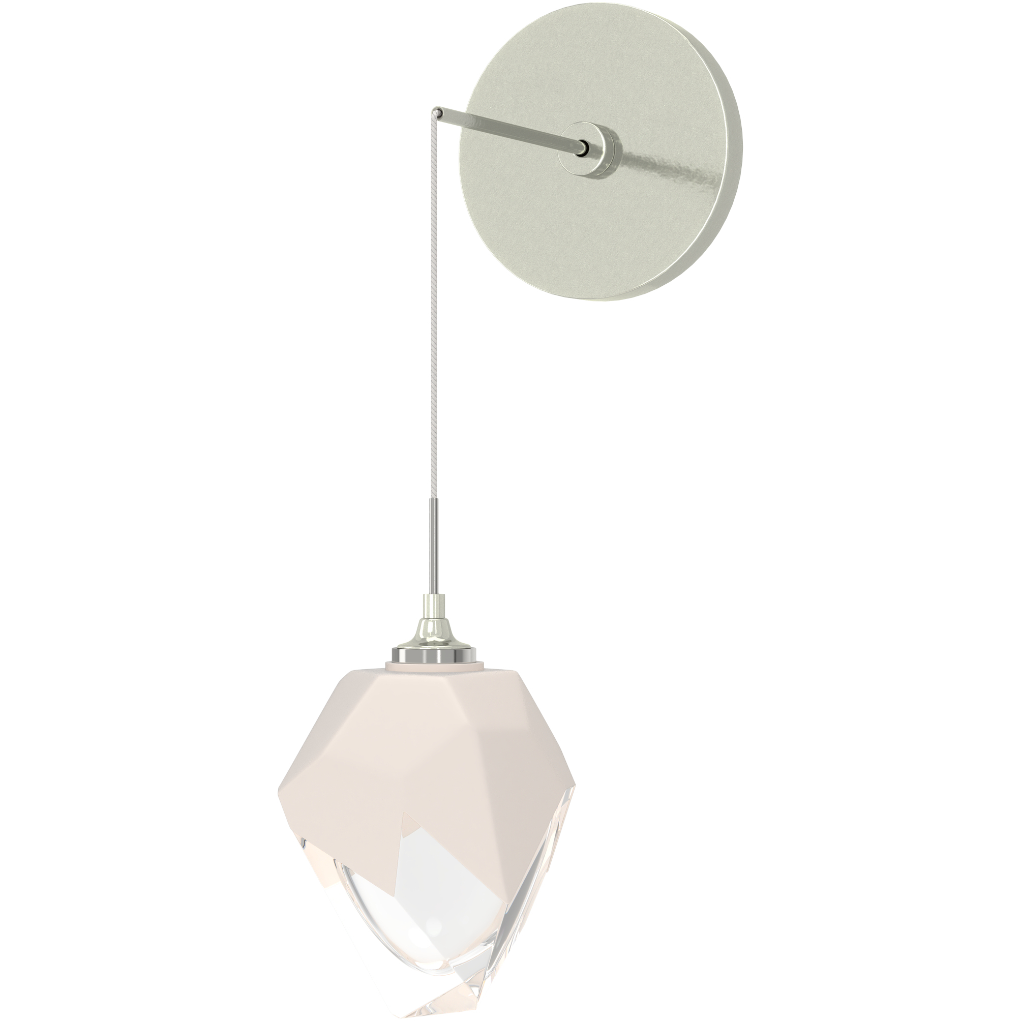 Chrysalis 1 Light 5.5 inch Sterling Sconce Wall Light in White Crystal, Small