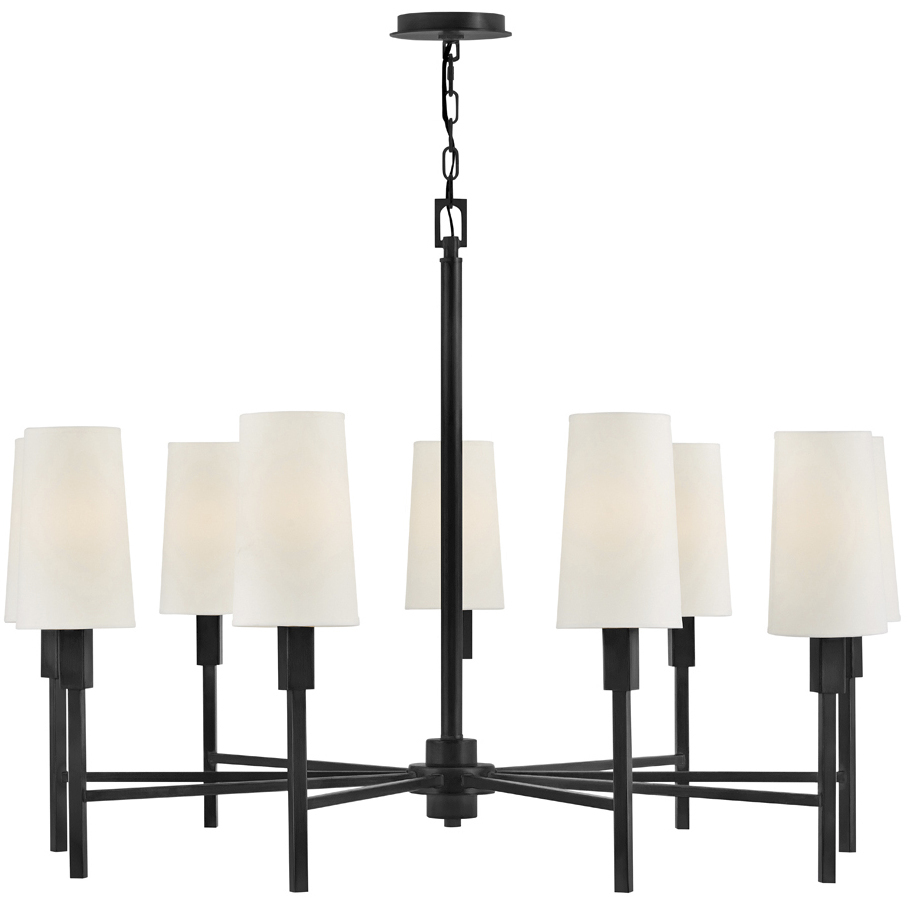 Fenwick 9 Light 42 inch Black Chandelier Ceiling Light