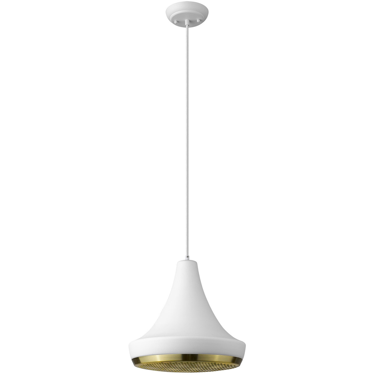 Tholos 1 Light 13.75 inch White Pendant Ceiling Light