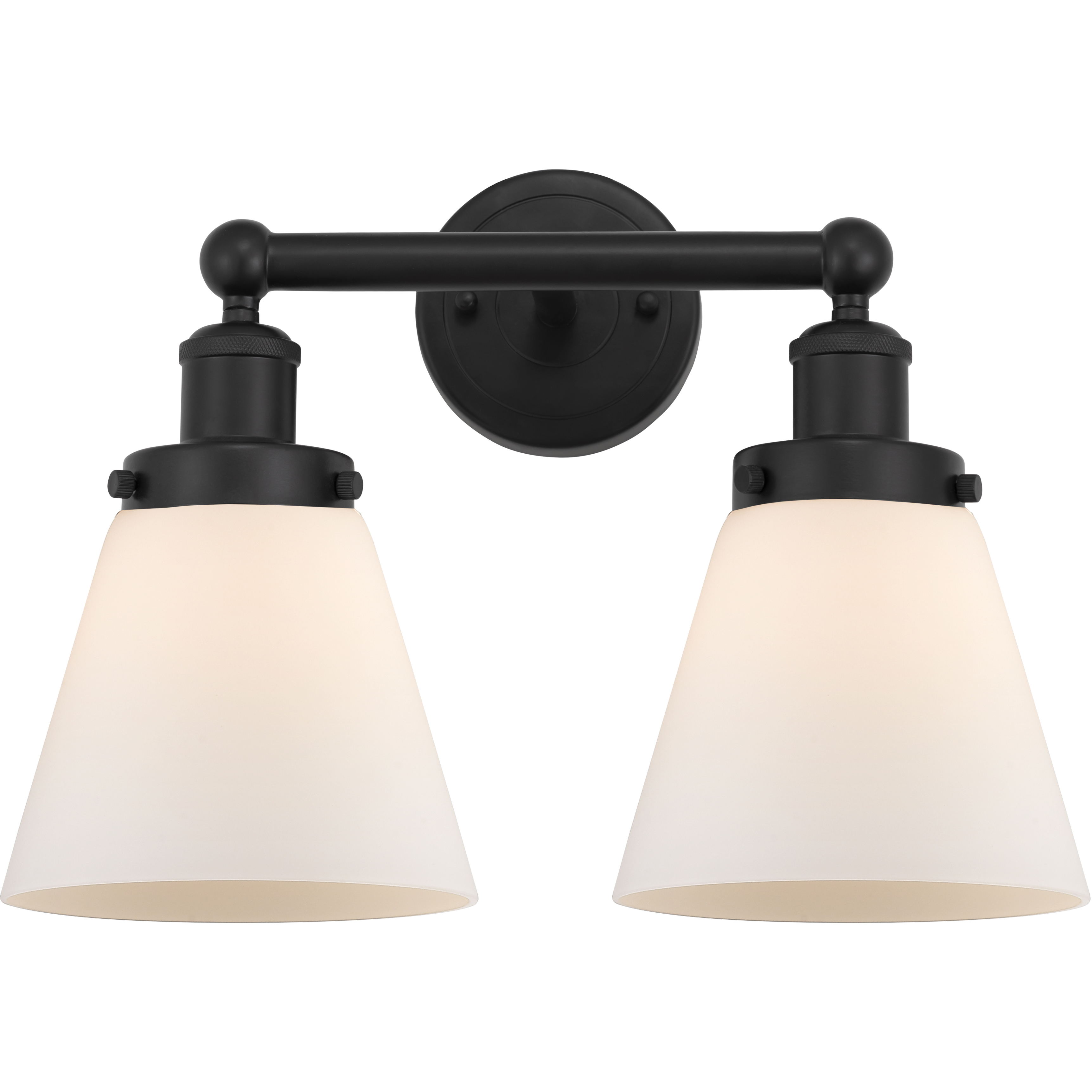 Cone 2 Light 15.5 inch Matte Black Bath Vanity Light Wall Light