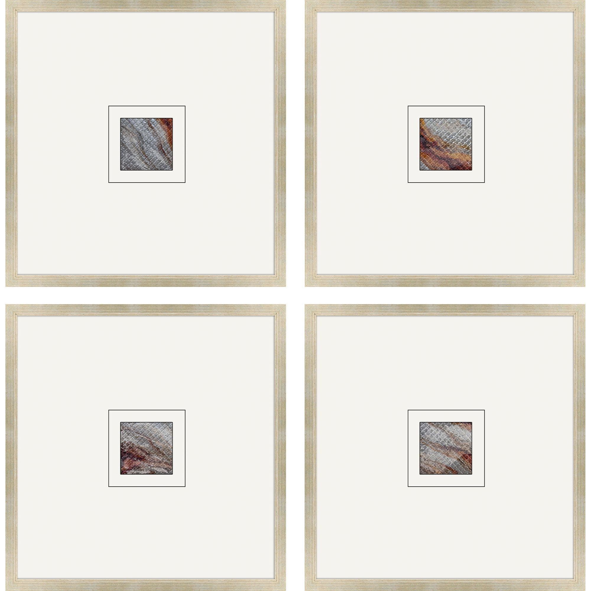 Natural Patterns Metallic and Orange and Red and Rust Framed Art, The Studio