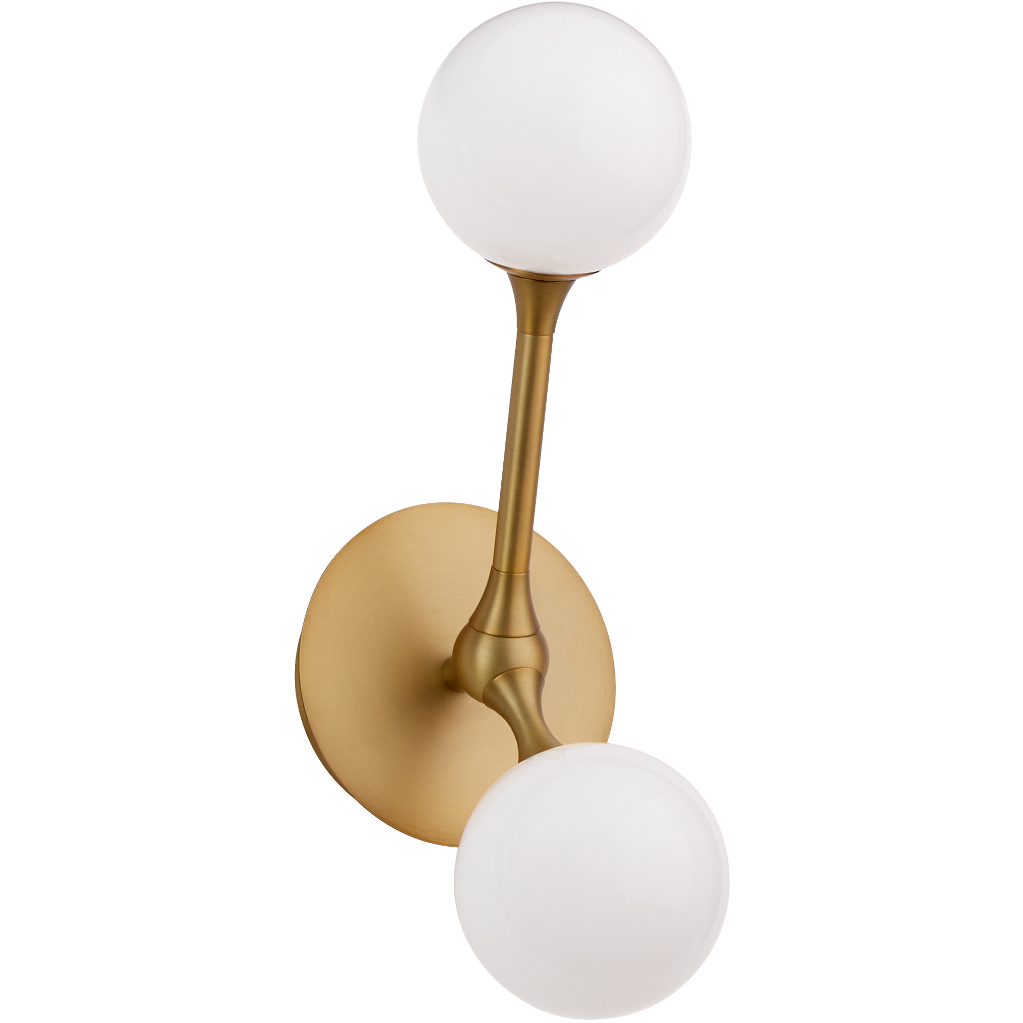 Orbe 2 Light 5.75 inch Brushed Brass Sconce Wall Light