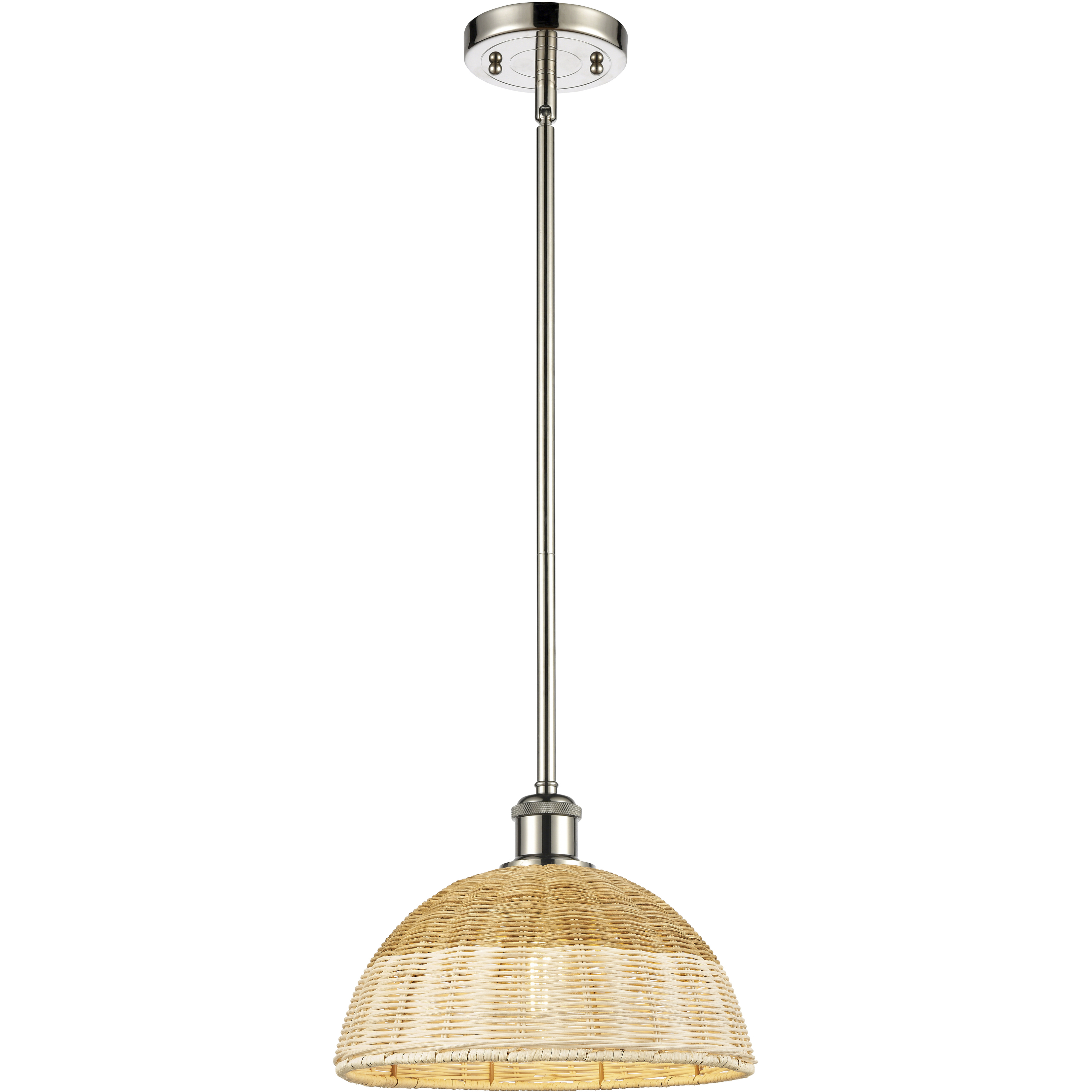 Ballston Bristol Natural II 1 Light 11.75 inch Brushed Satin Nickel Mini Pendant Ceiling Light
