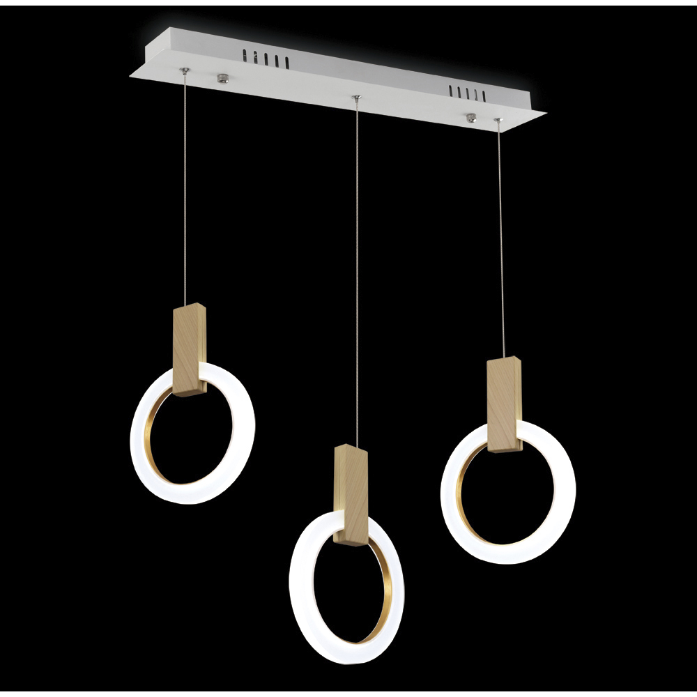Acrylic LED 28 inch White Chandelier Ceiling Light