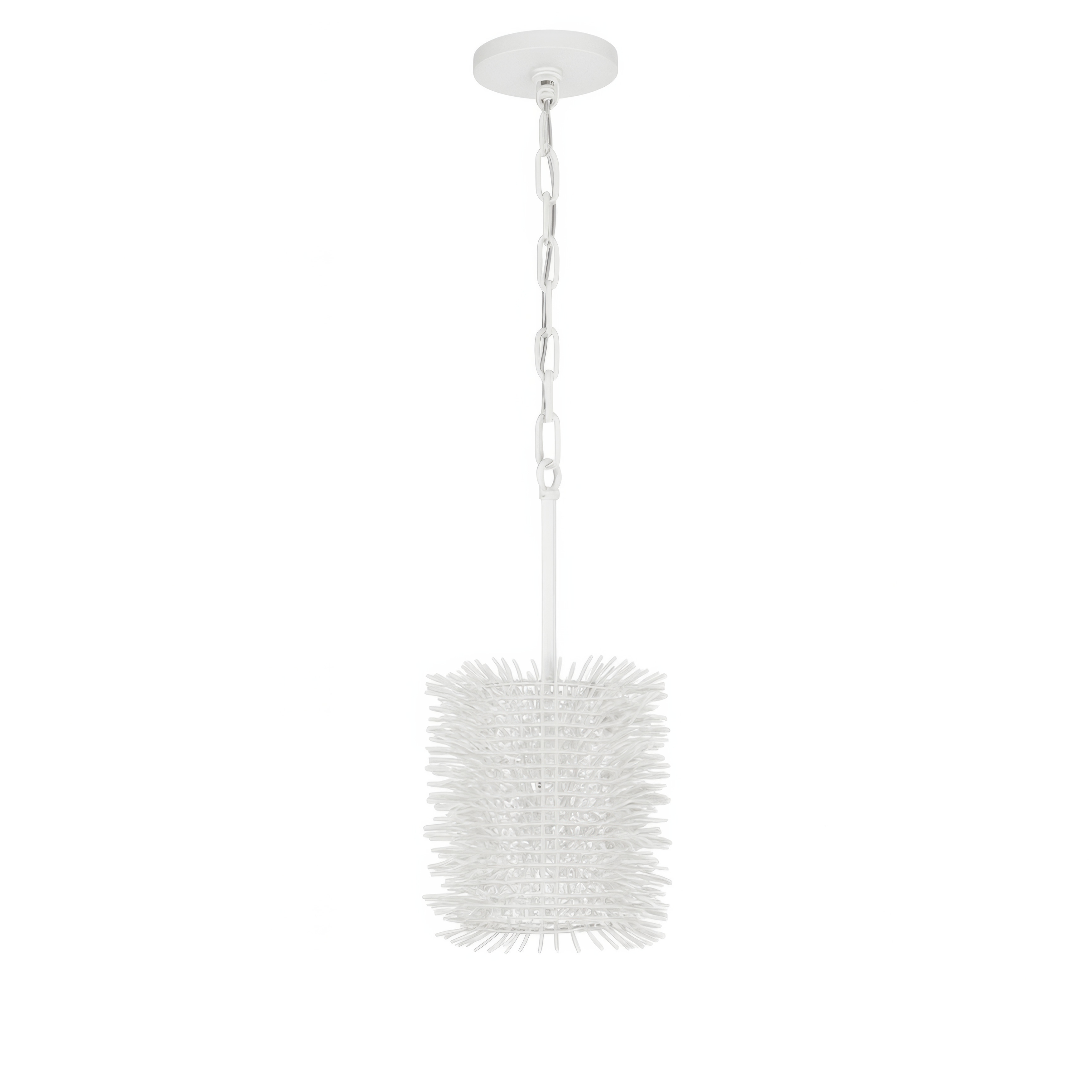 Urchin 1 Light 8 inch White Mini Pendant Ceiling Light