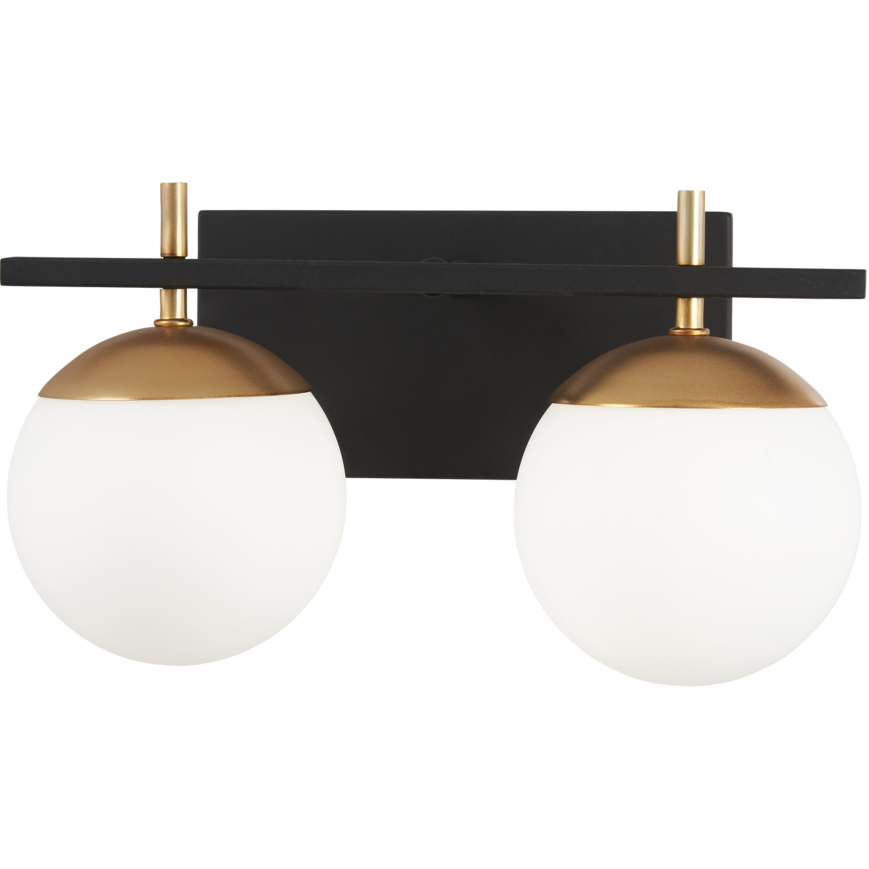Alluria 2 Light 15 inch Weathered Black W/Autumn Gold Bath Light Wall Light