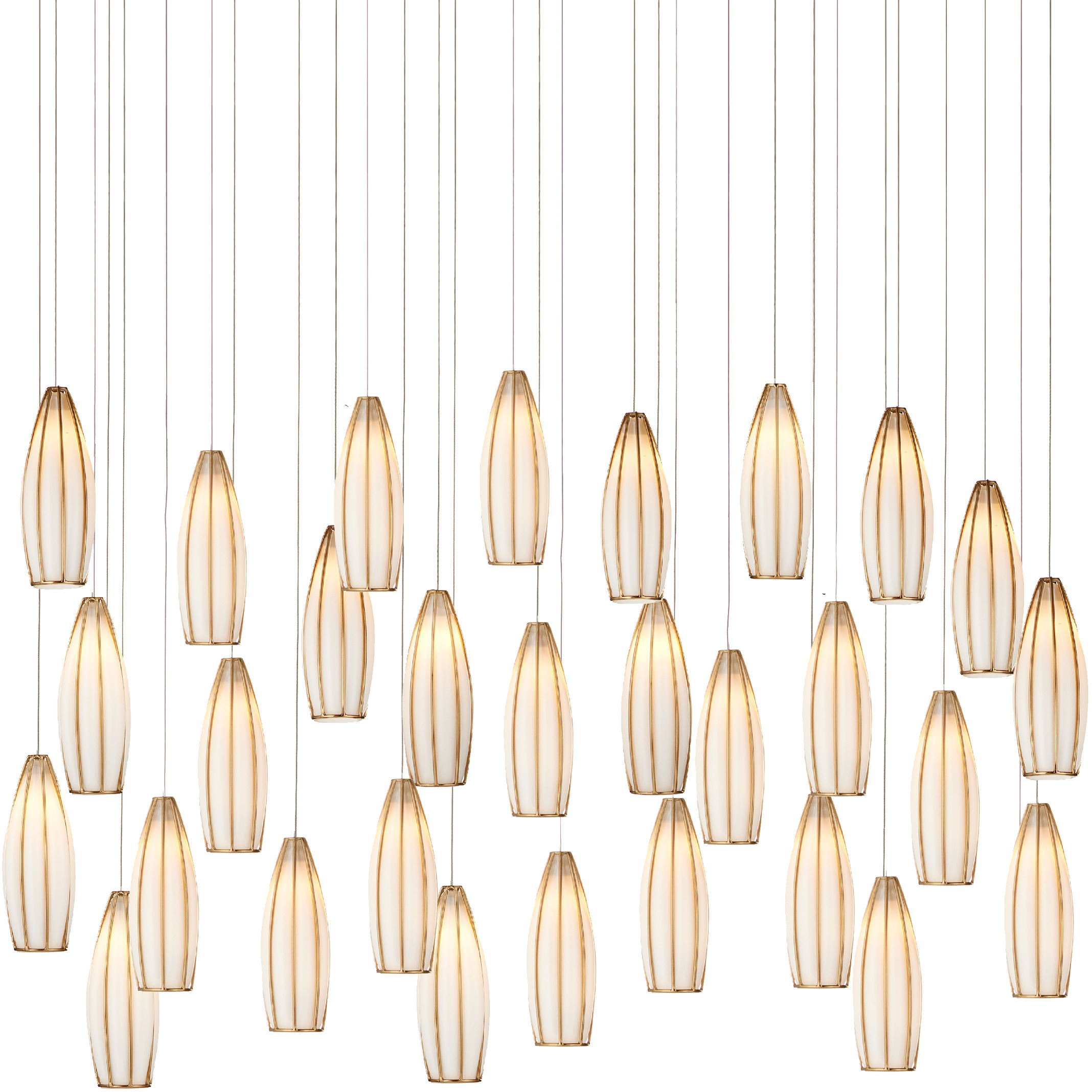 Parish 30 Light 54 inch Silver Multi-Drop Pendant Ceiling Light