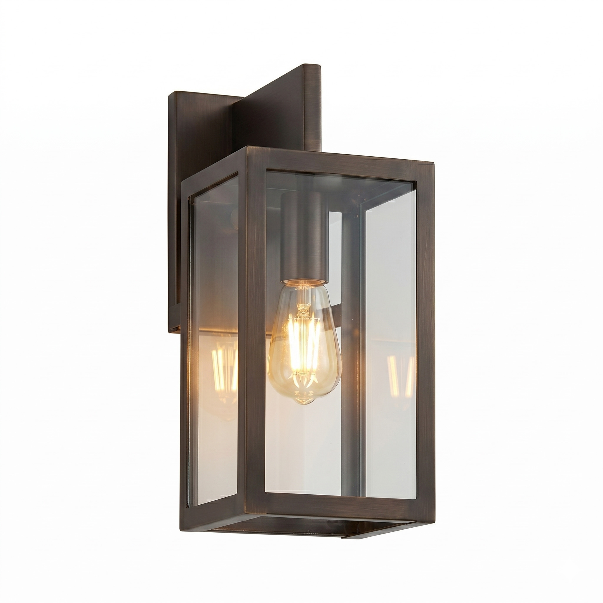 Westbrook 1 Light 13.13 inch Dark Brass Outdoor Sconce in Clear Glass, Brass Traditions by Innovations Lighting