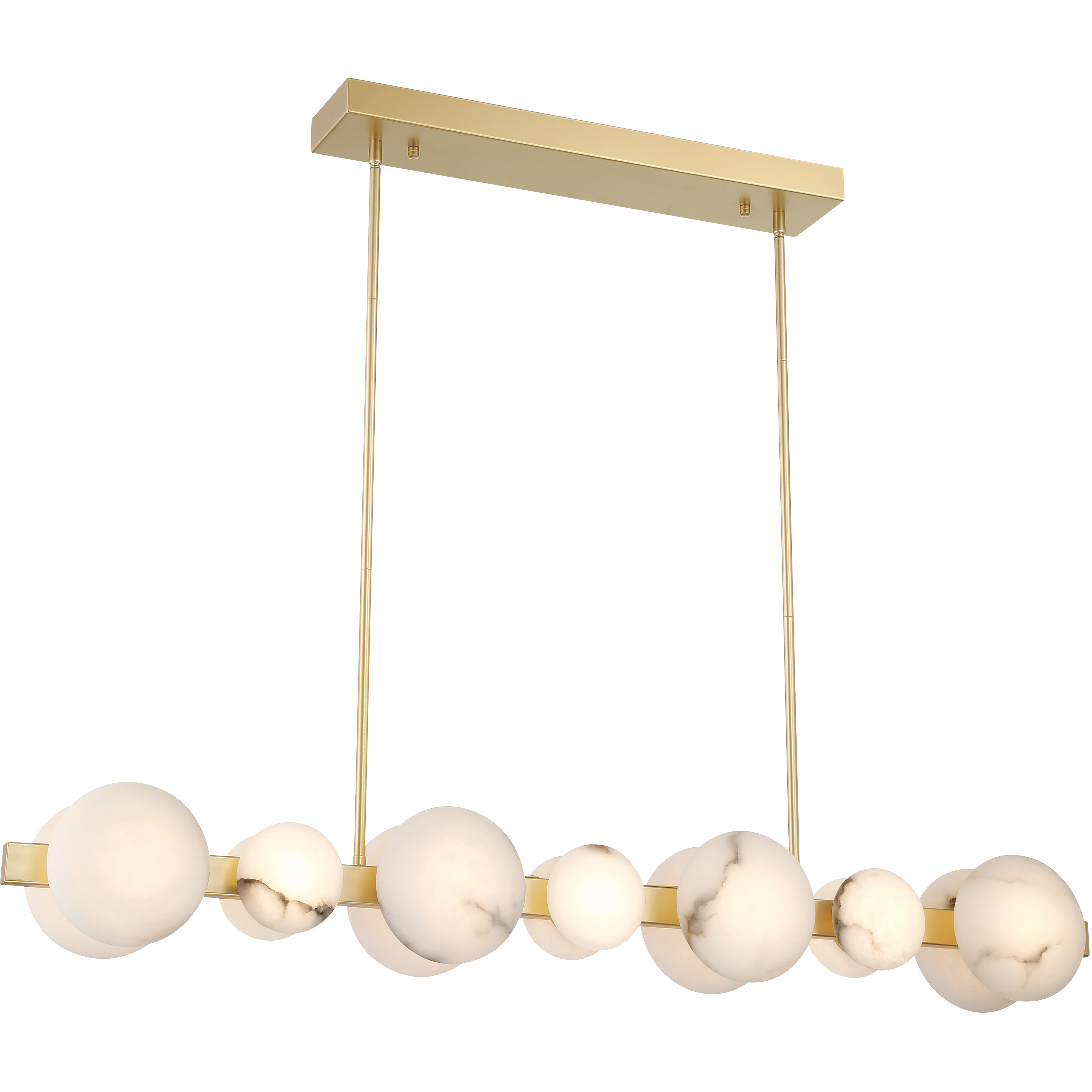 Zill LED 48.03 inch Lily Gold Island Chandelier Ceiling Light