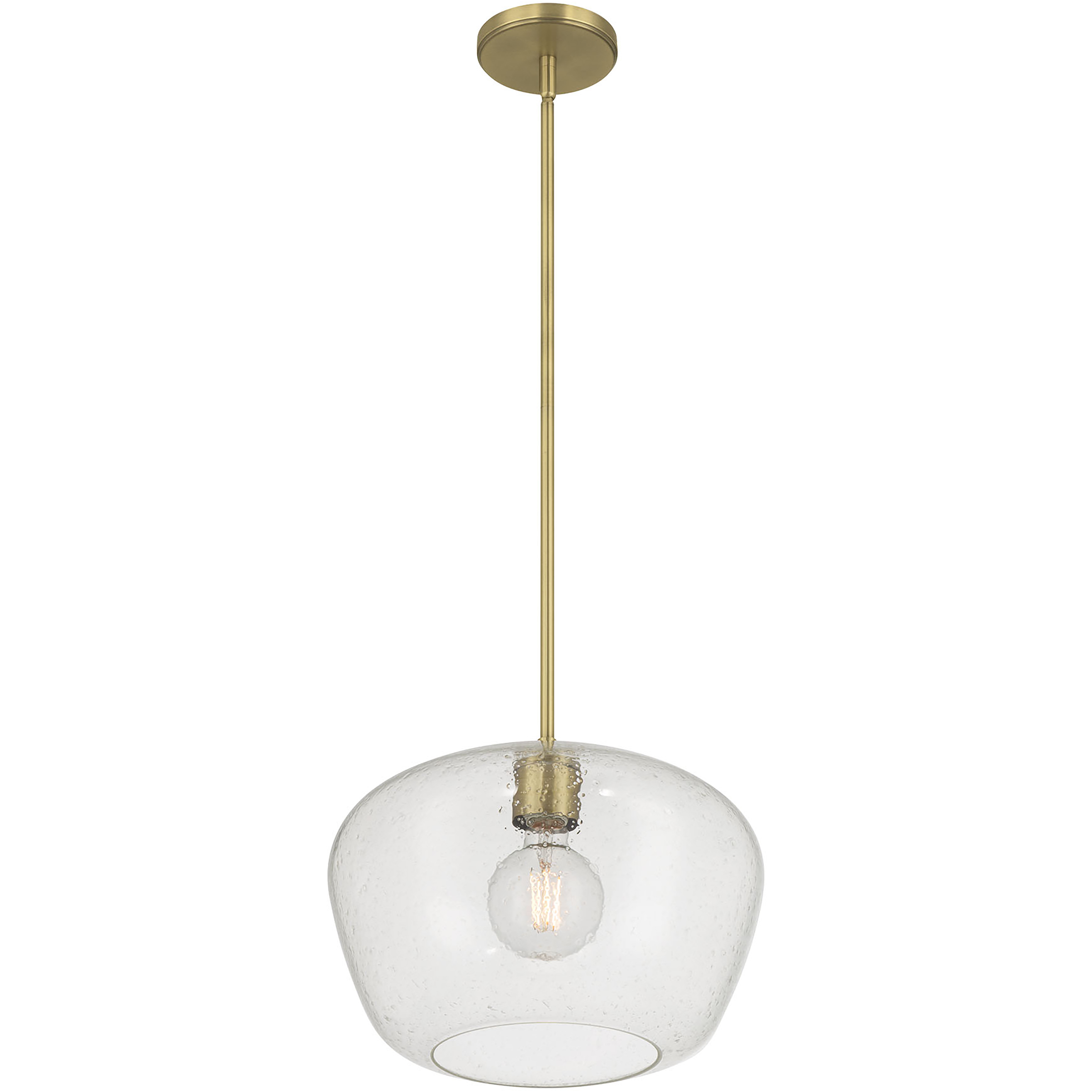 Pomari 1 Light 14 inch Vintage Brass Pendant Ceiling Light