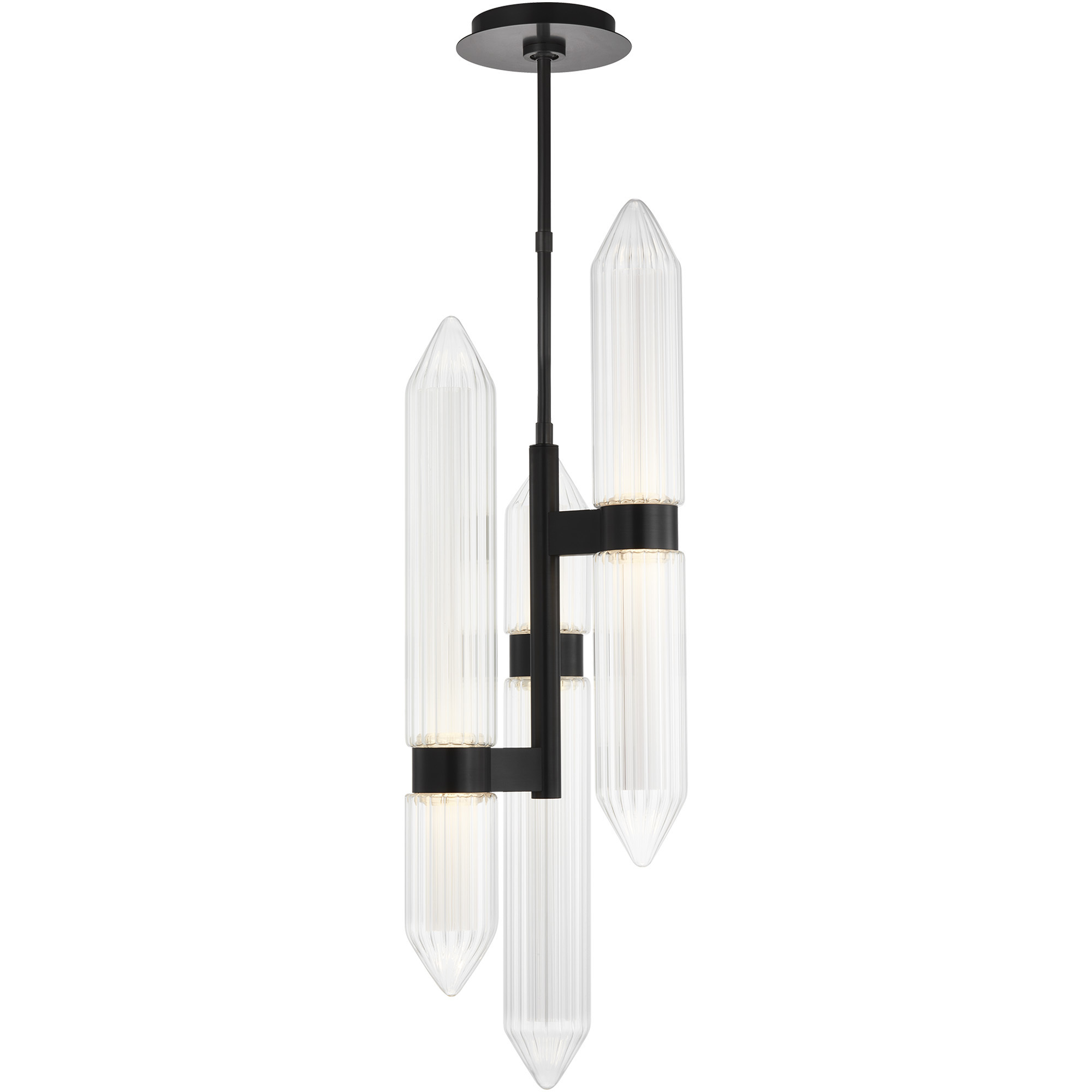Avroko Langston LED Plated Dark Bronze Pendant Ceiling Light, Integrated LED