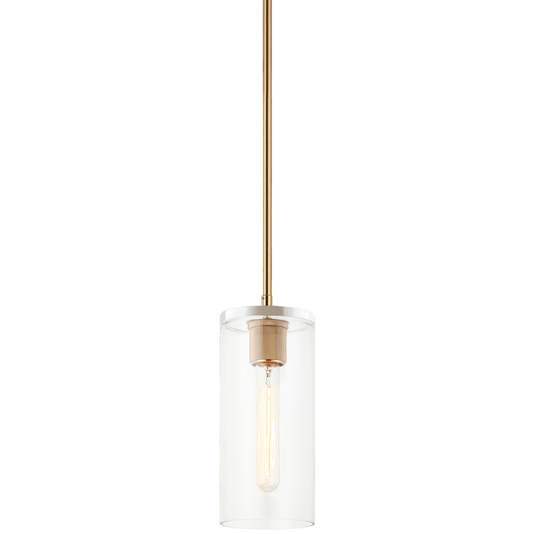 Lincoln 1 Light 4.75 inch Aged Gold Brass Pendant Ceiling Light