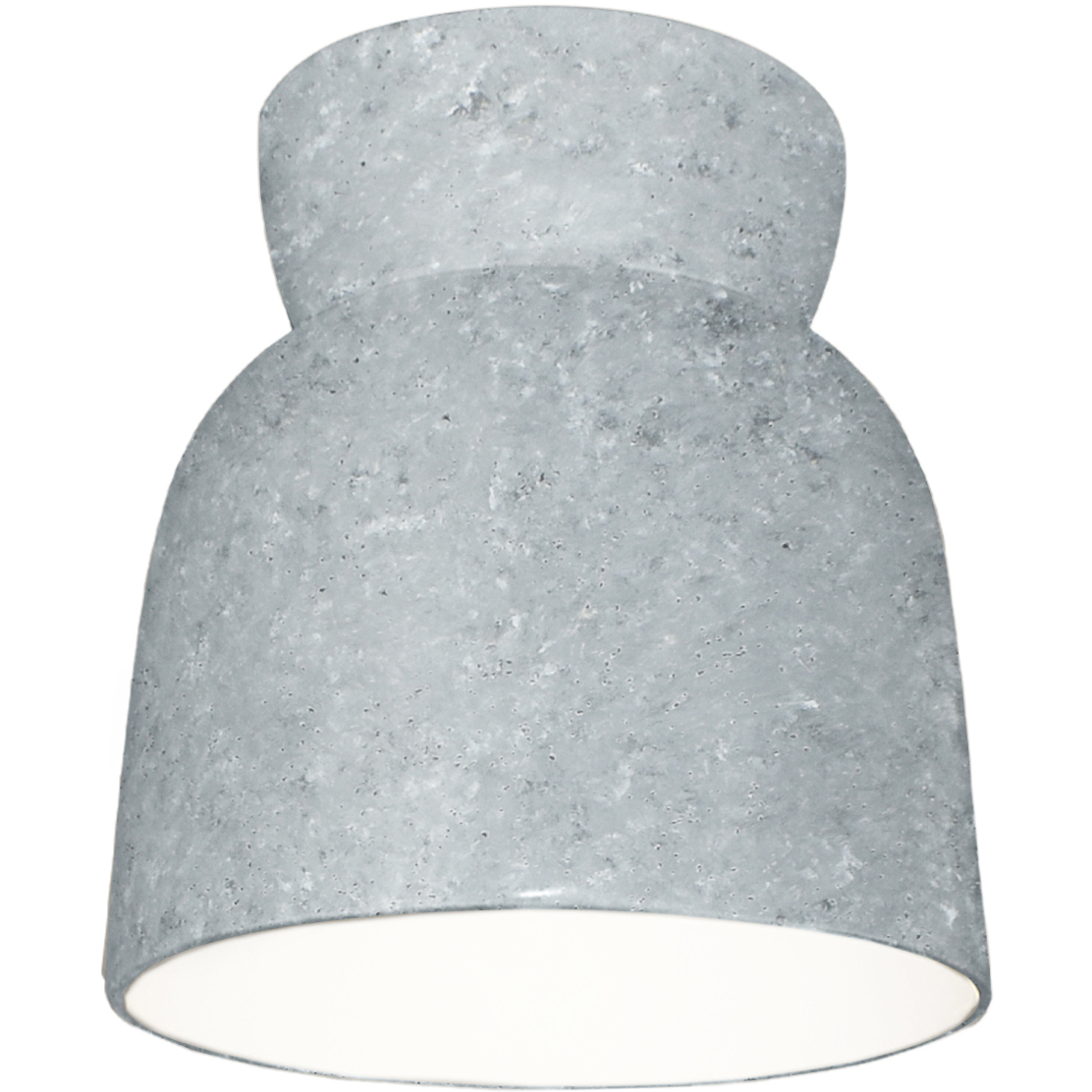 Radiance Collection - Hourglass 1 Light 7.5 inch Concrete Flush-Mount Ceiling Light in Dedicated LED, Form+Finish+Function
