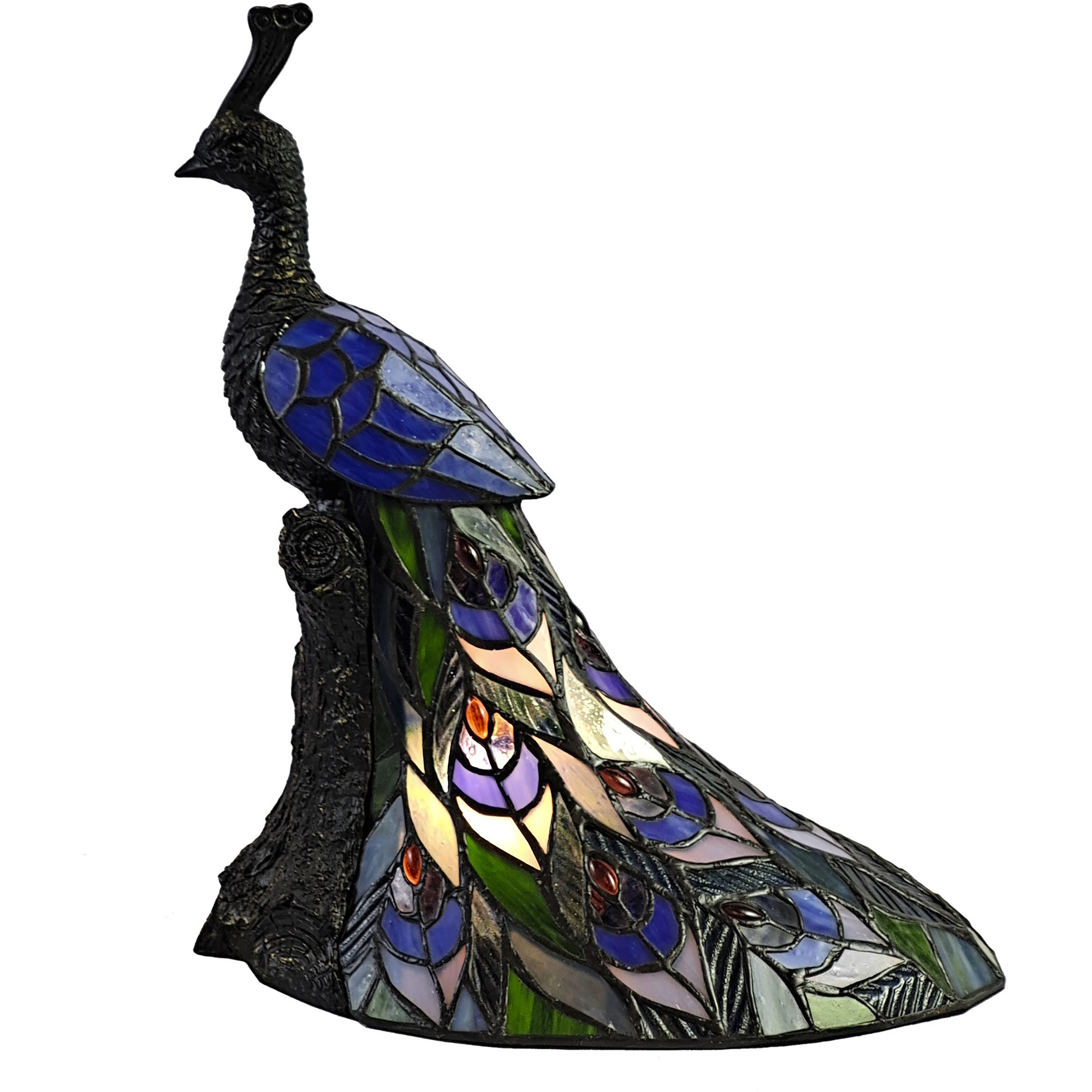 Dale Tiffany TT21213 Galana Blue Peacock 16 inch 25.00 watt Bronze