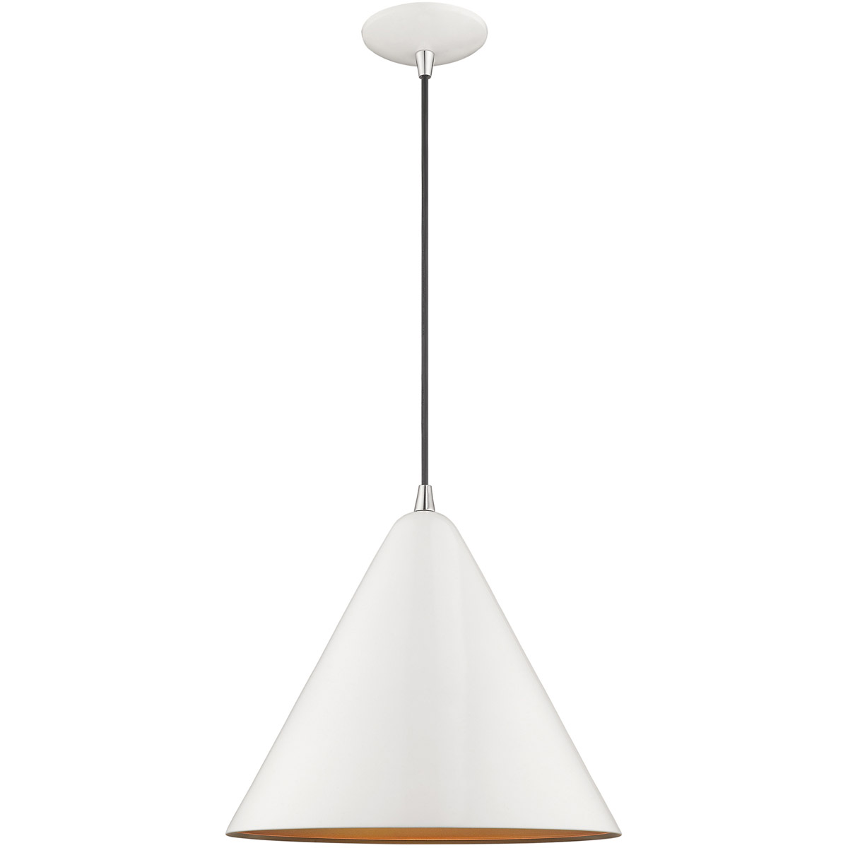 Allison 1 Light 14 inch Shiny White Mini Pendant Ceiling Light