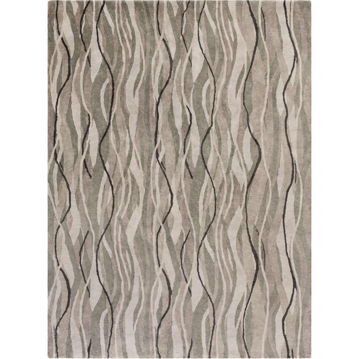 Brilliance 132 X 96 inch Gray and Gray Area Rug, Viscose