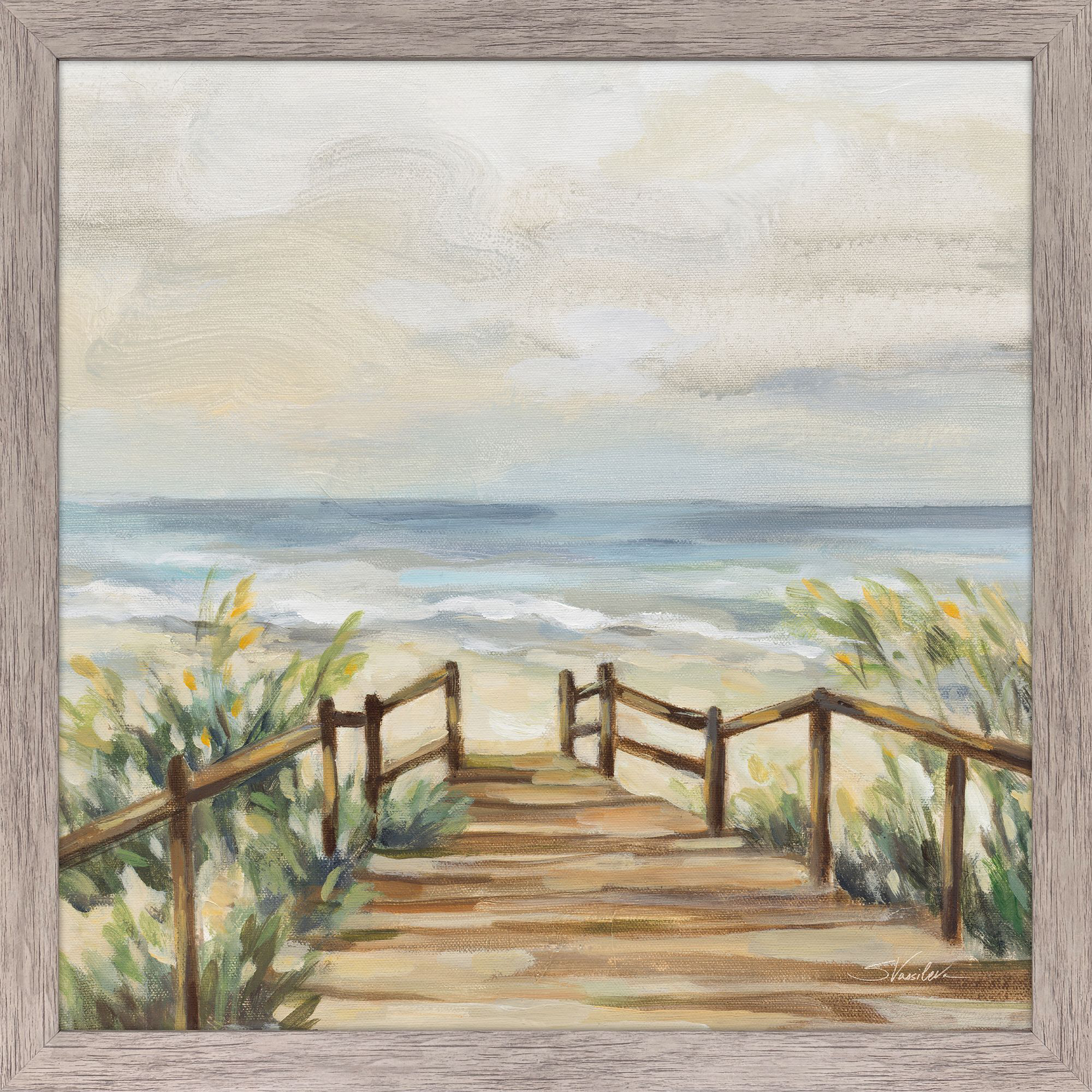 Moment at the Beach 29 X 29 inch Non-Glass Framed Art, Propac