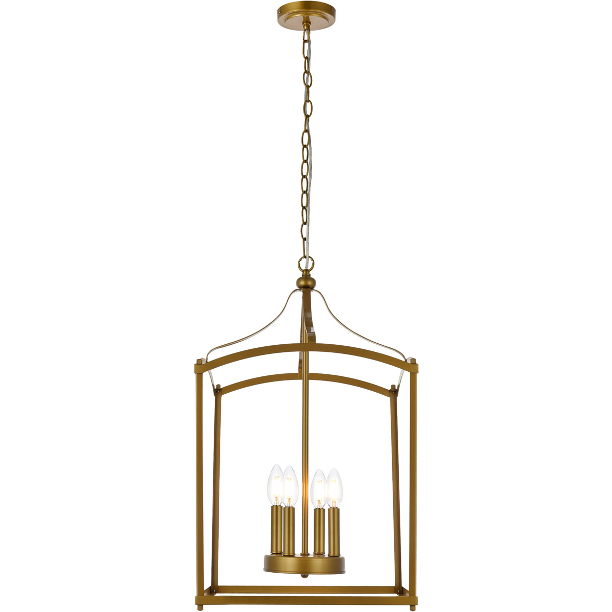 Janet 4 Light 15 inch Brass Pendant Ceiling Light