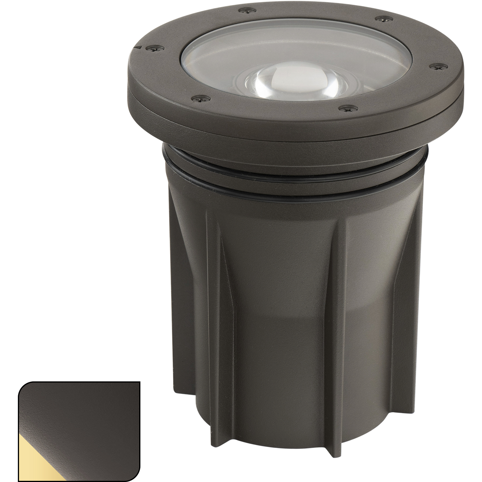 WAC 12V Grand Inground Light 120 24 watt Solid Brass Coated in Bronze Path Lighting, WAC Landscape