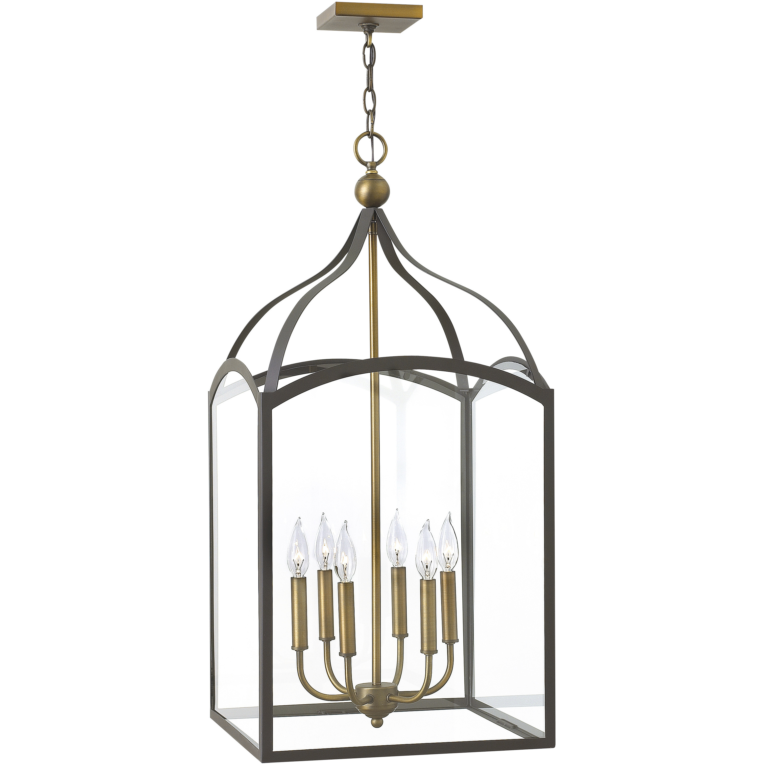Clarendon 6 Light 16 inch Bronze with Heirloom Brass Indoor Foyer Light Ceiling Light