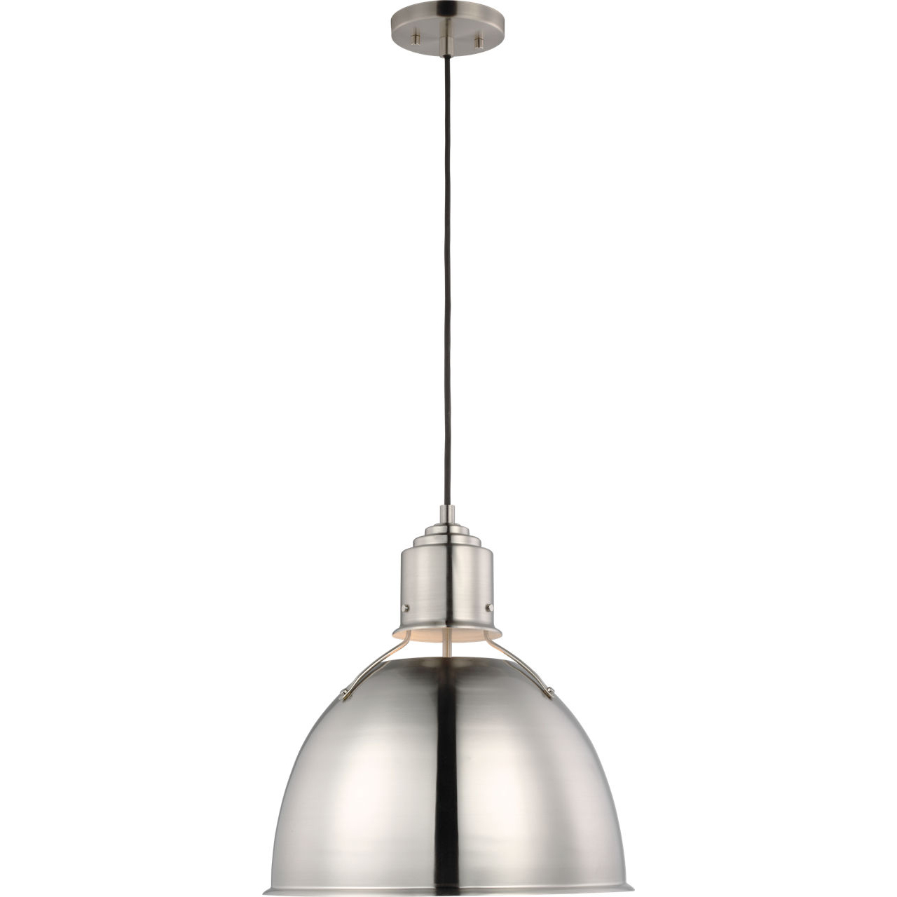 TOB by Thomas O'Brien Huey LED 15 inch Brushed Nickel Pendant Ceiling Light