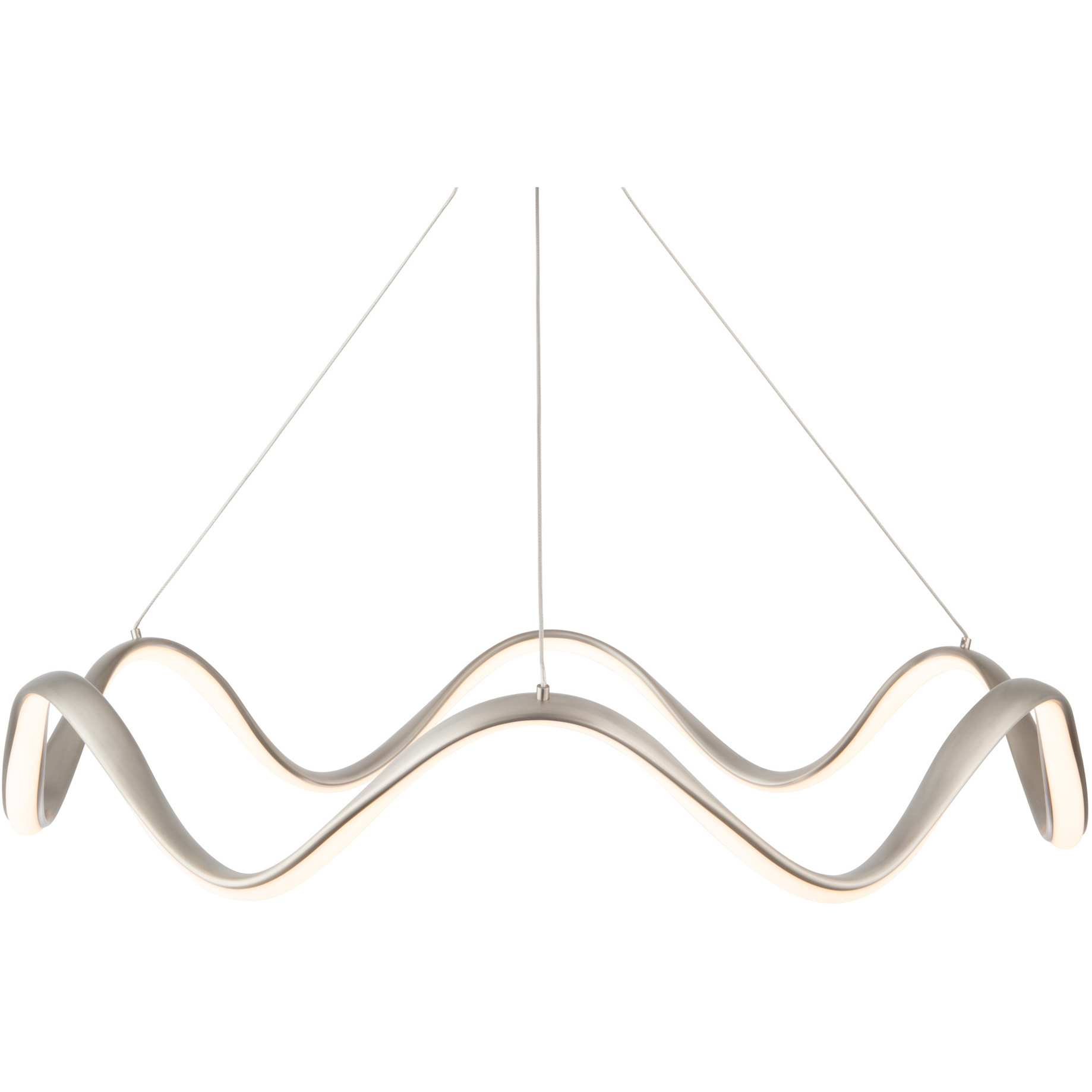 Morae LED 29.88 inch Brushed Nickel Pendant Ceiling Light in Black, dweLED