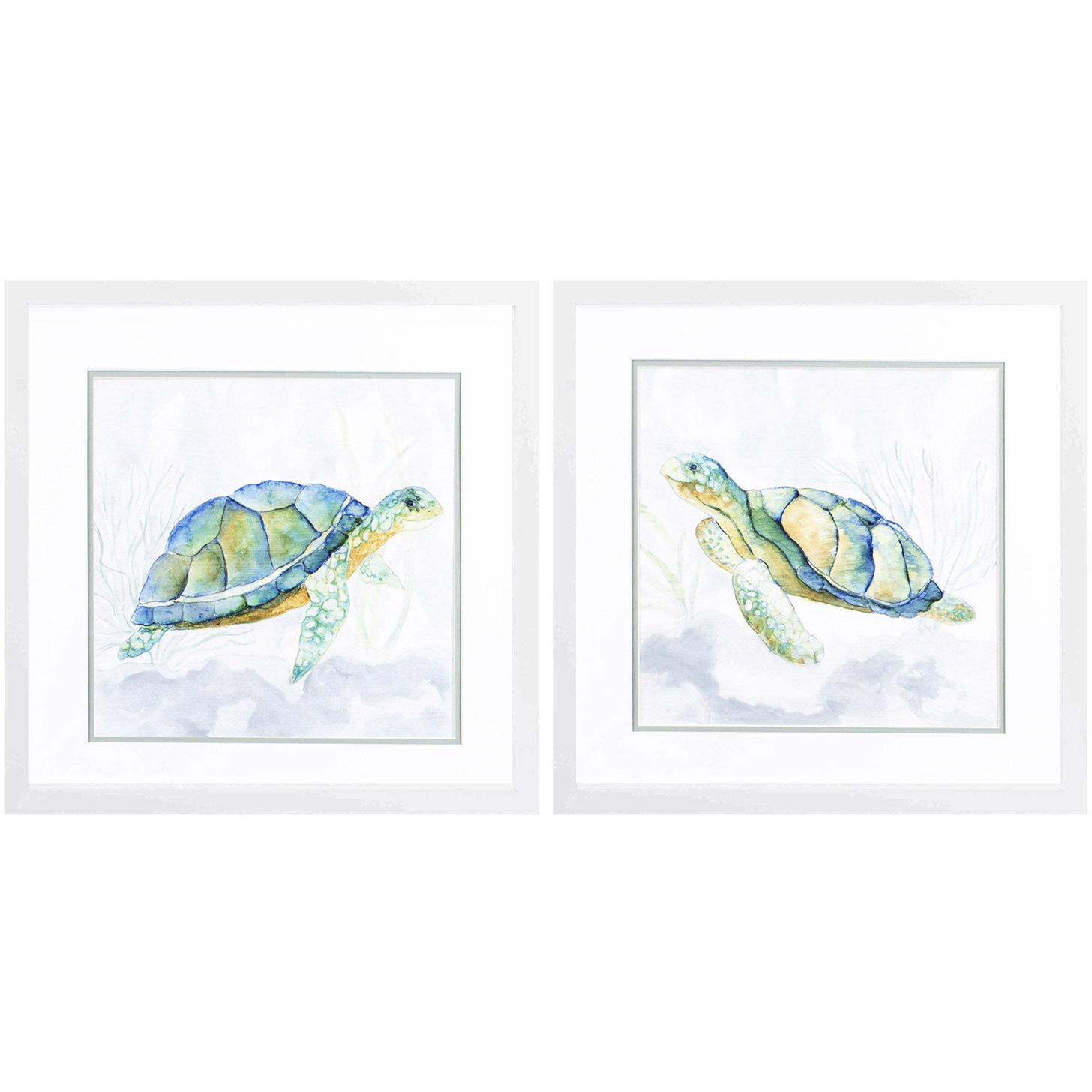 Waterside Blue and Green and Turquoise Framed Art, Propac