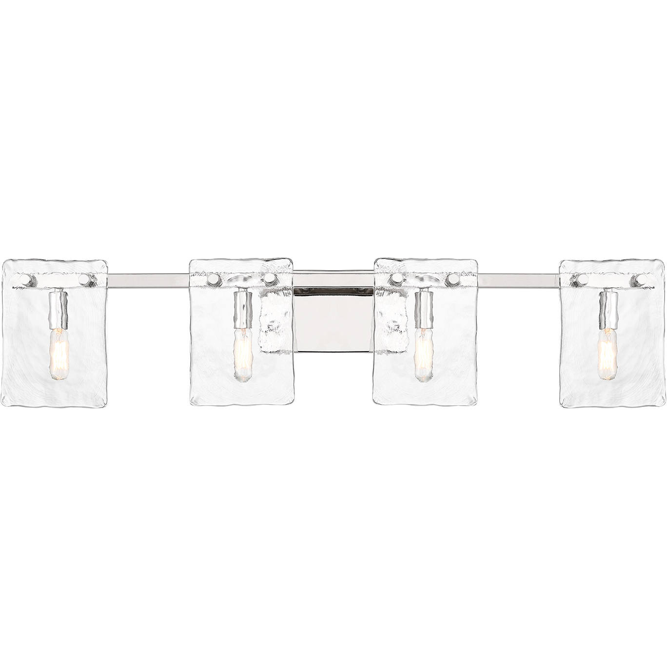 Genry 4 Light 35 inch Polished Nickel Bathroom Vanity Light Wall Light