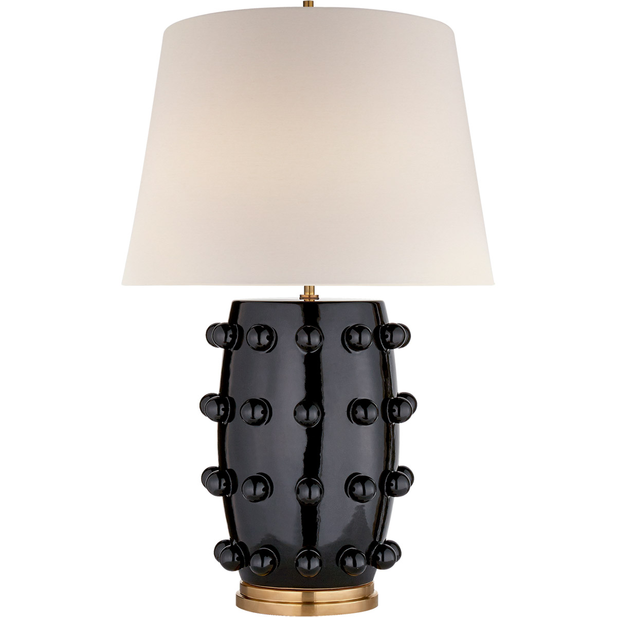Kelly Wearstler Linden 26.5 inch 75 watt Black Porcelain Table Lamp Portable Light, Medium