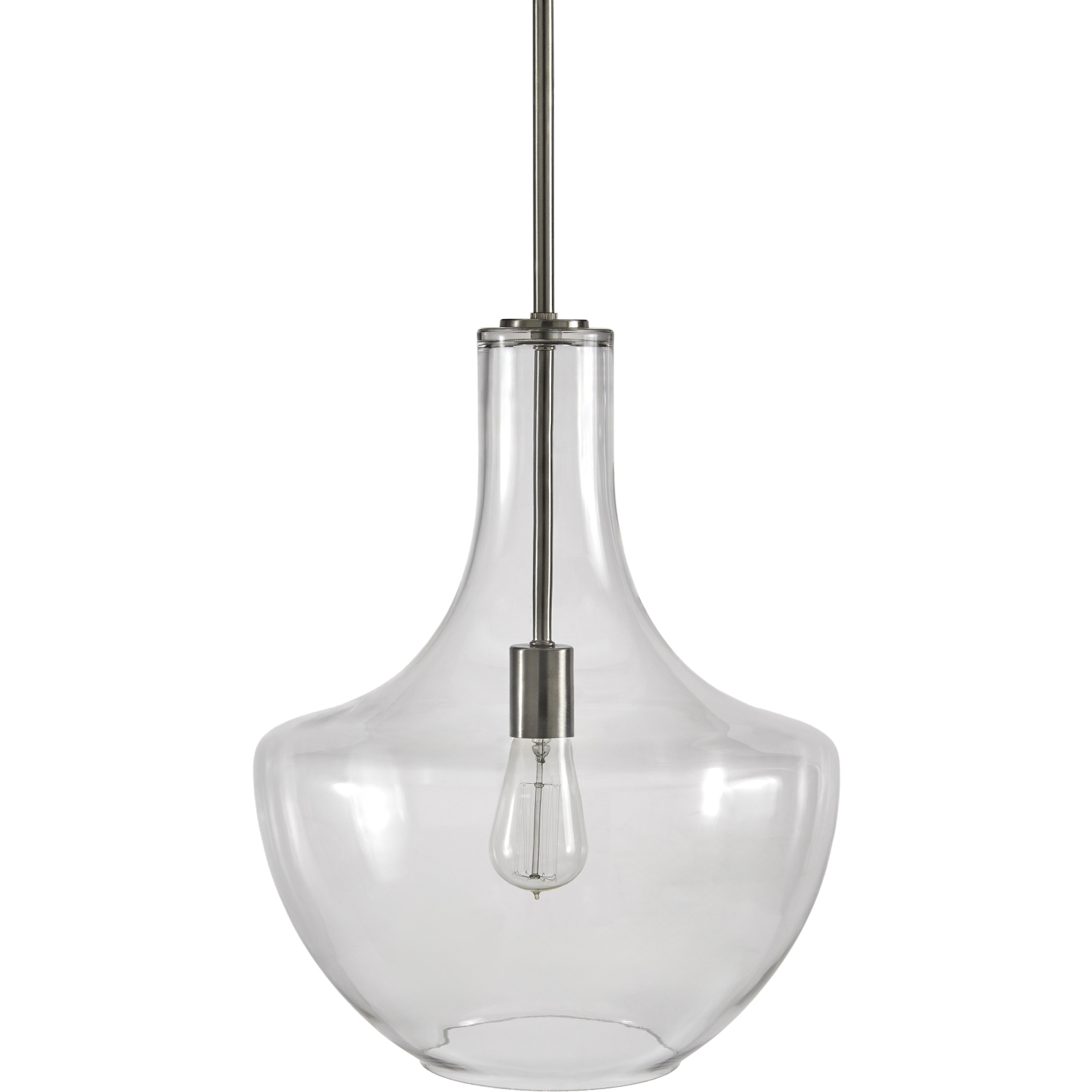 Corrine 1 Light 13.38 inch Metallic - Nickel Pendant Ceiling Light