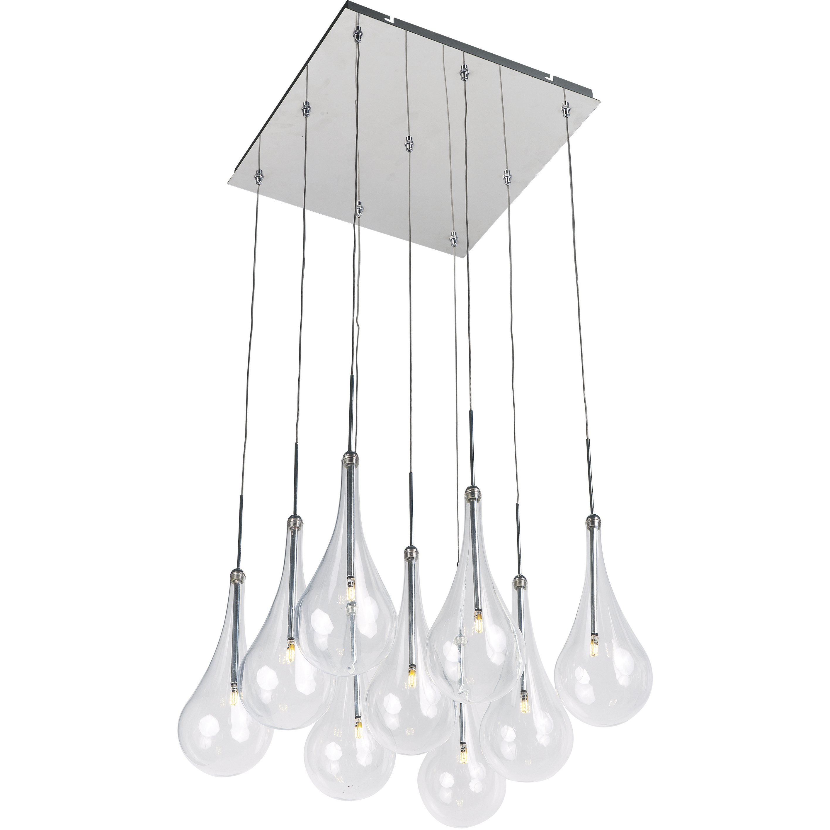 Larmes LED LED 12 inch Polished Chrome Single Pendant Ceiling Light
