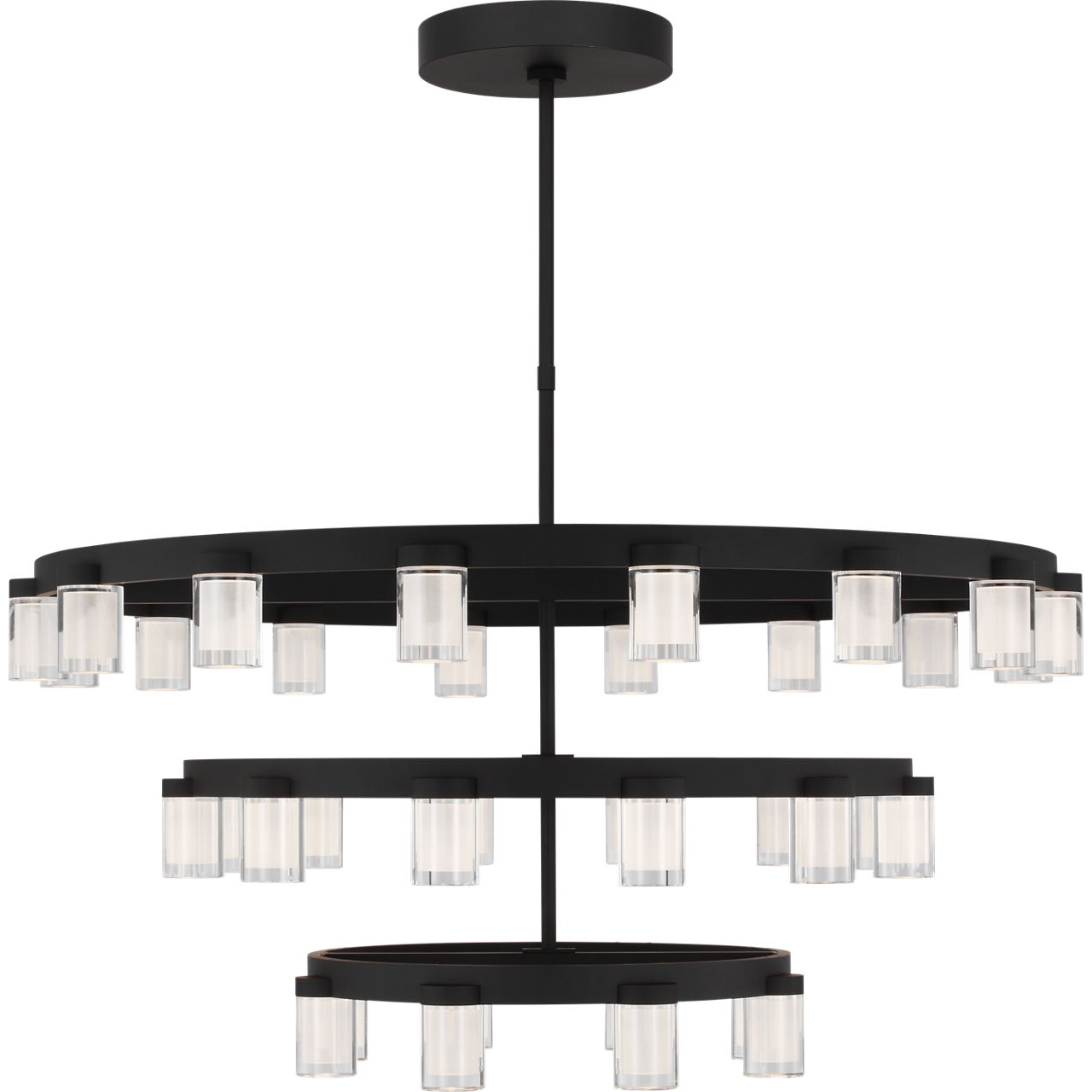Kelly Wearstler Esfera LED 44 inch Nightshade Black Chandelier Ceiling Light