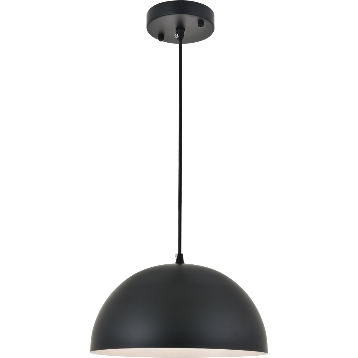 Forte 1 Light 11.8 inch Black Pendant Ceiling Light
