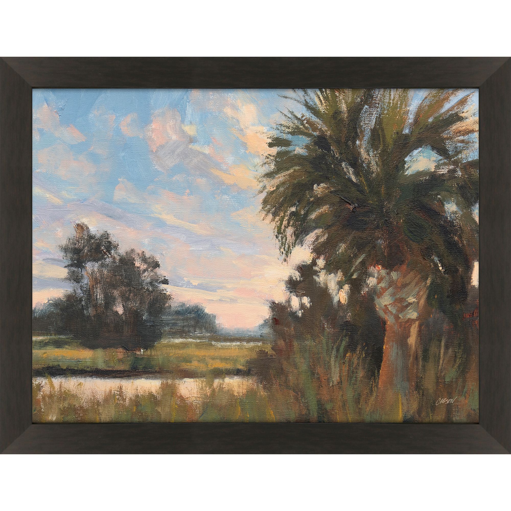 Paragon Green and Blue and Multi and Rust Framed Art