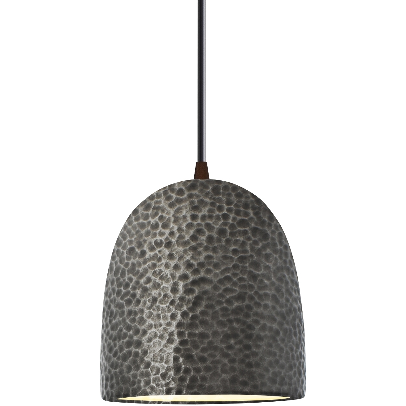 Radiance Collection 1 Light 9 inch Dark Bronze and Hammered Pewter and Black Pendant Ceiling Light