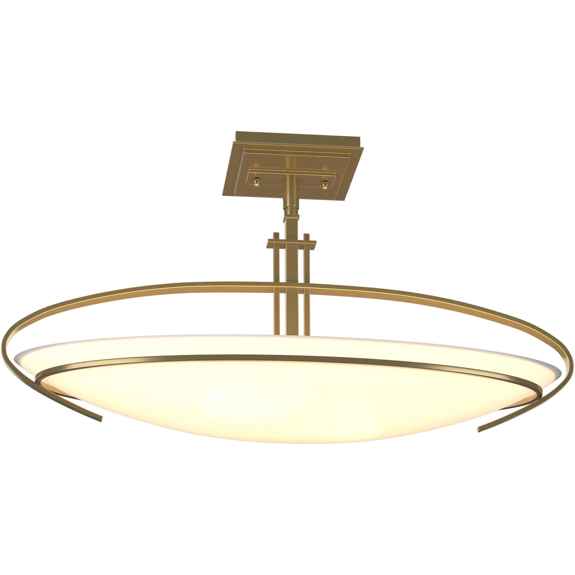 Mackintosh 2 Light 23.6 inch Modern Brass Semi-Flush Ceiling Light