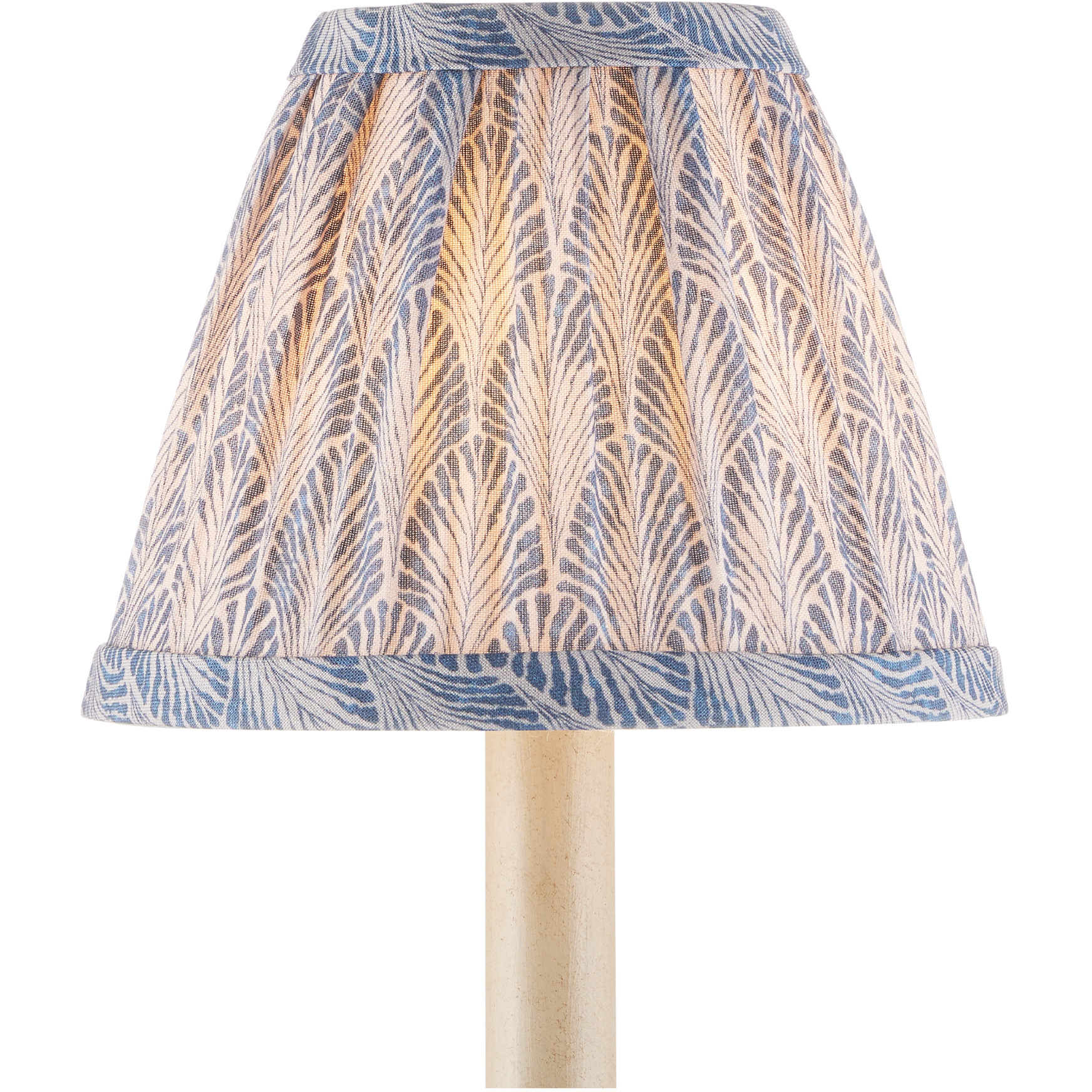 Plume Blue and Ivory 6 inch Tapered Chandelier Shade