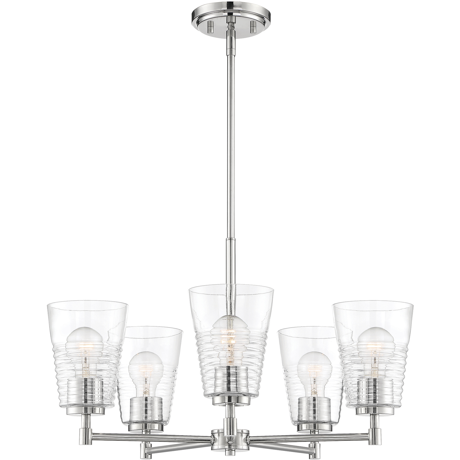 Ingo 5 Light 24 inch Polished Nickel Chandelier Ceiling Light