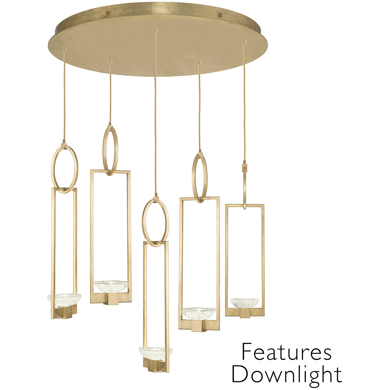 Delphi LED 26.5 inch Gold Pendant Ceiling Light