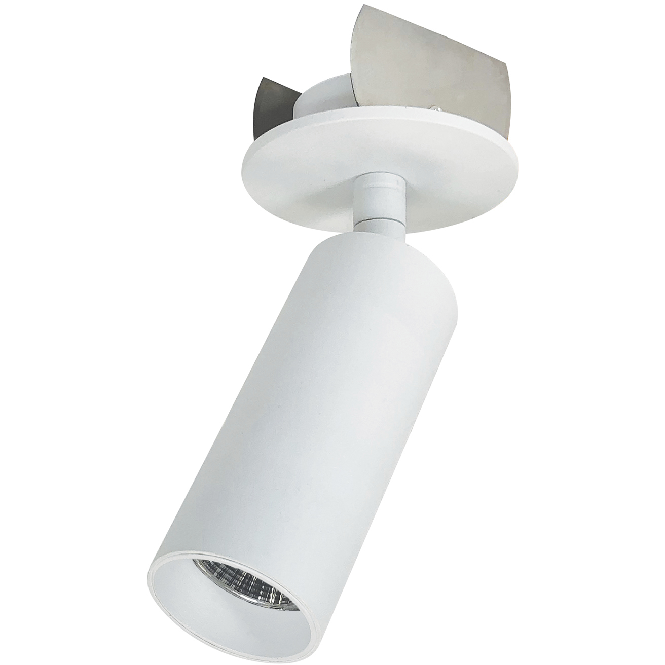 iPOINT Matte Powder White Recessed Light in 4000K, Round Cylinder